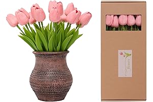Pink Artificial Flowers - 20 Real Tulips Stems