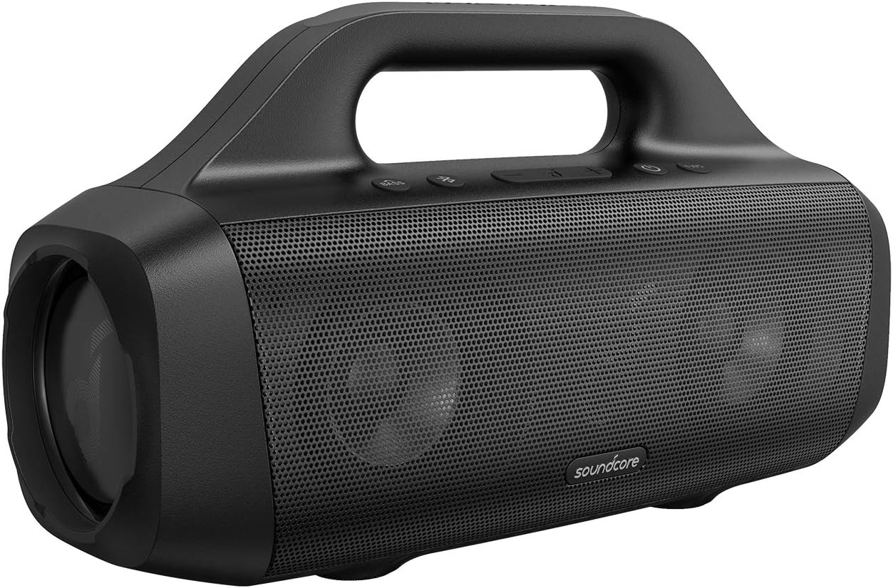 Anker Motion Boom, Portable Bluetooth Speaker, IPX7, BassUp | 24H Playtime, App, Built-in Handle, Outdoor Speaker for Camping, Pool, Beach, Backyard