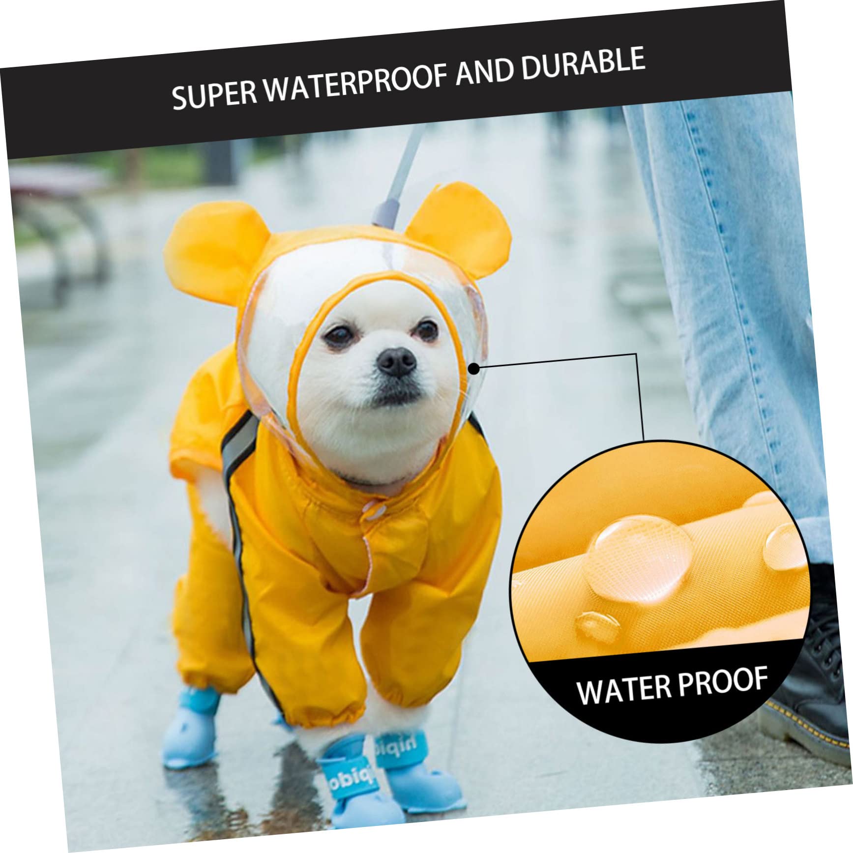 Angoily 3stücke Stylischer Hunderegenmantel Wasserdichter Poncho Für Hunde Praktischer Regenumhang Für Kleine Und Mittelgroße Hunde Für Nasses Wetter Modisches Hundezubehör Mit