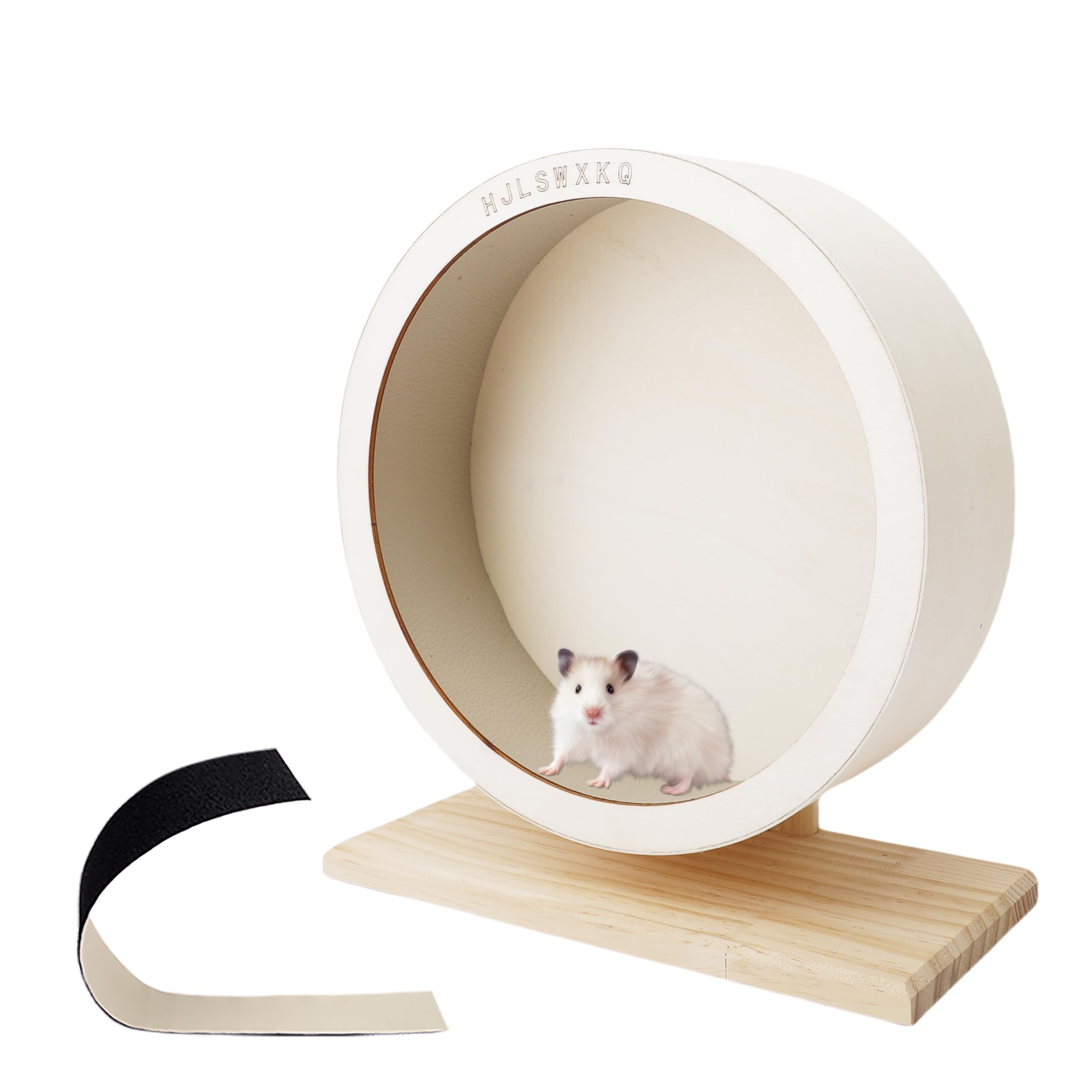 11.42IN Hamster Silent Exercise Wheel – Wooden Hamster Wheel with Removable Washable Track, Quiet Wheel for Gerbils, Mice, Small Pets – Prevents Boredom Depression