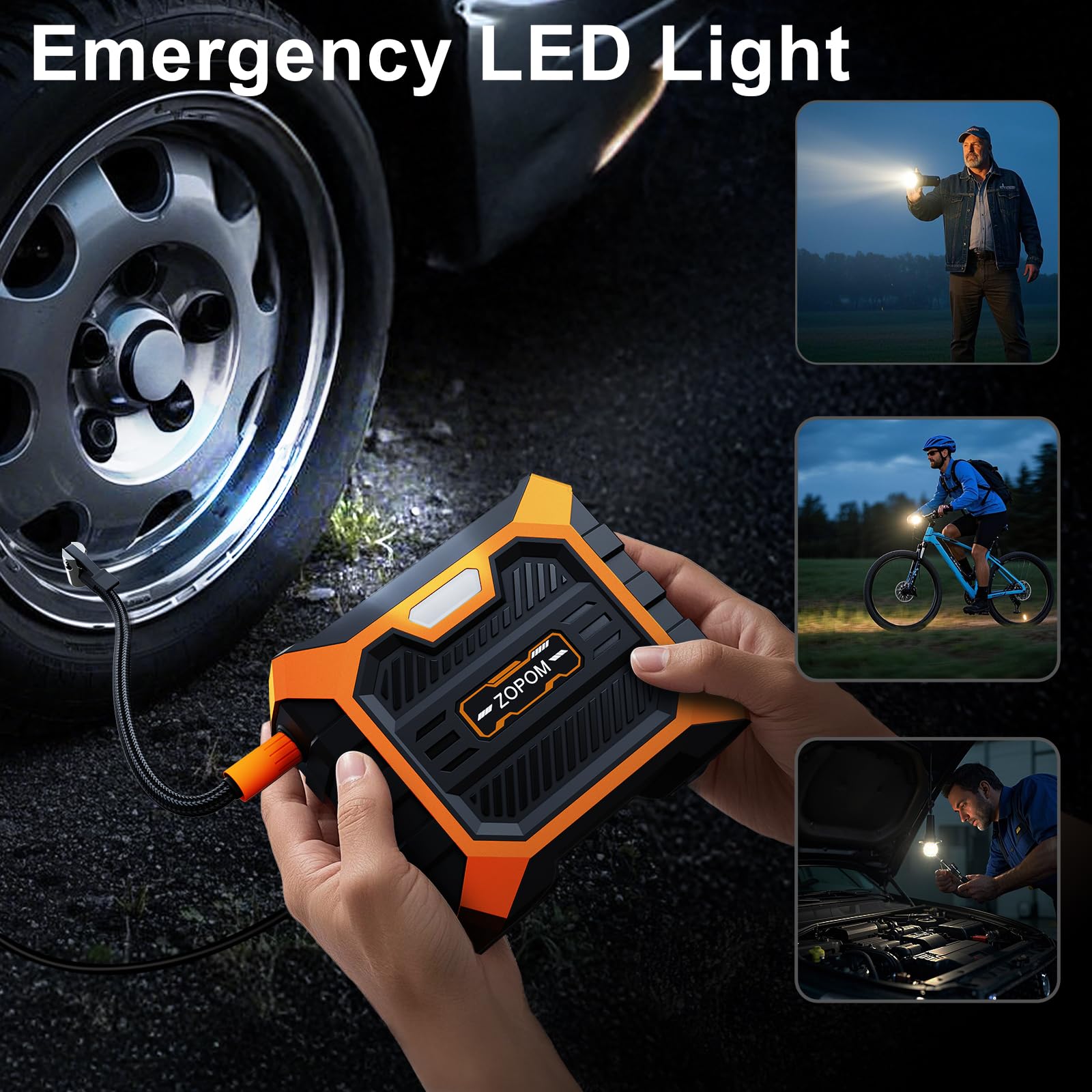 Compressore D'aria Portatile Pompa Gonfiaggio Pneumatici Pompa Auto 12 V DC Auto Bici Moto Cordless Mini Digital Gauge Accessori