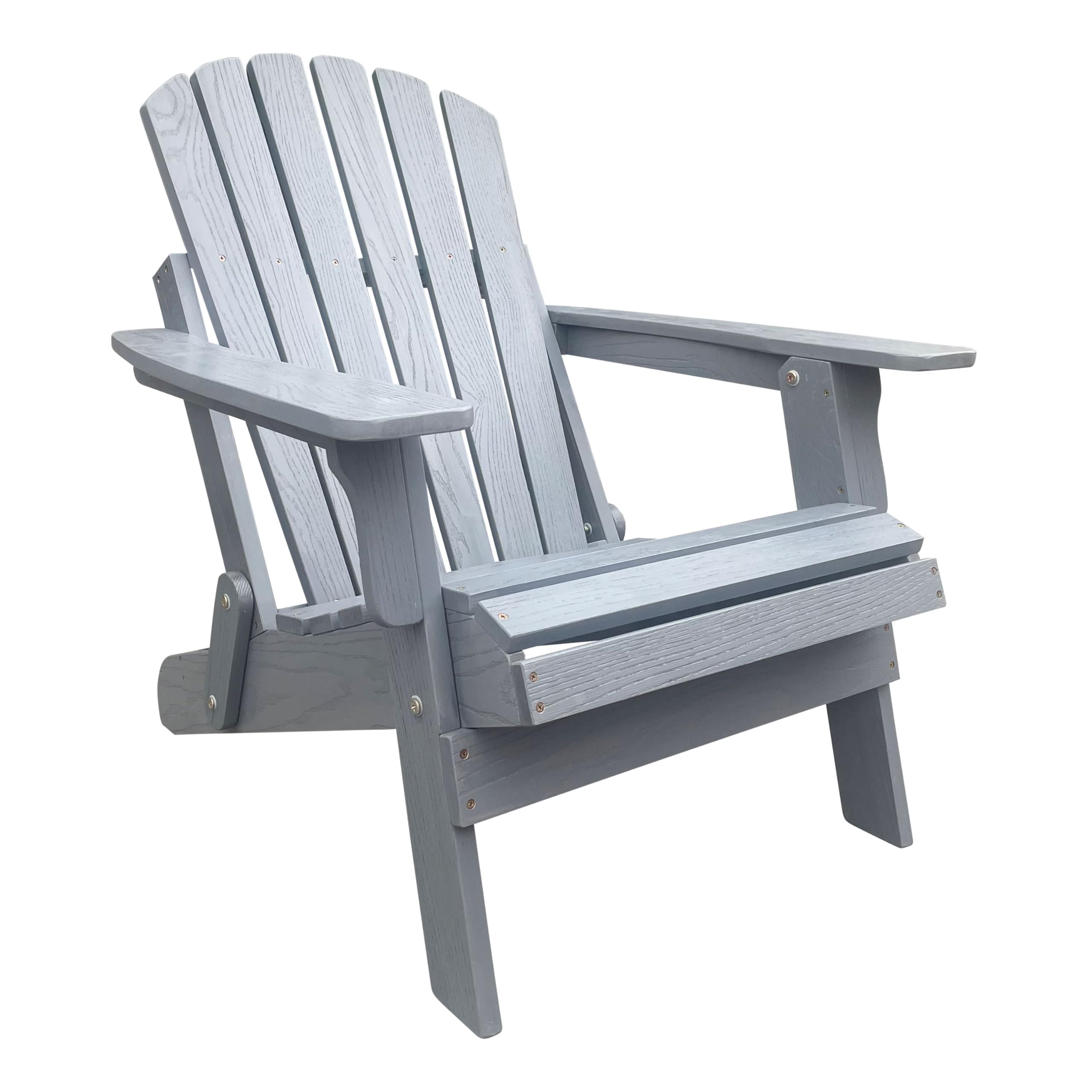 AXI Rosalie Chaise Adirondack en Bois, Couleur Grise | Transat/Chaise Longue/Assise De Jardin / 100% Bois De Pruche pour 1 Personne, avec Accoudoirs Et Dossier Haut | 75,5 X 86,5 X 85 Cm