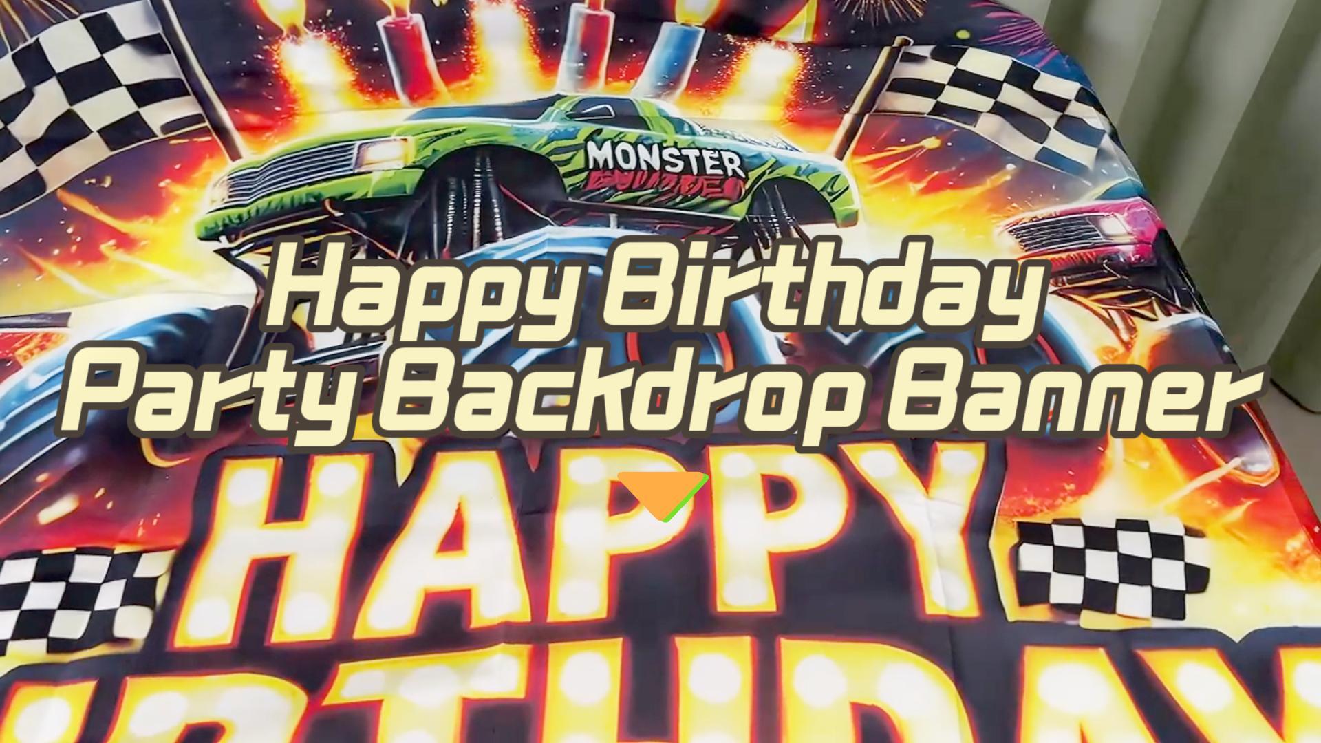 Fondo fotográfico cumpleaños pista de carreras 71x43 pulg miniatura 7