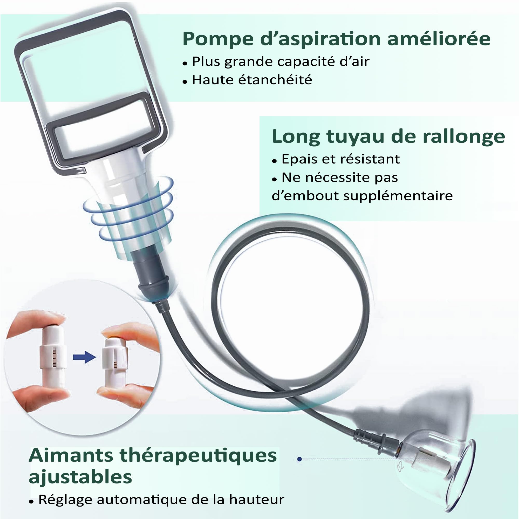 Uplife Kit de 24 Ventouses Thérapeutiques -Instructions en Français- Ventouses Chinoises et Kiné pour Massage Anti Cellulite et Cupping - Ventouses Dos et Kinesithérapie - Kit Hijama Professionnel