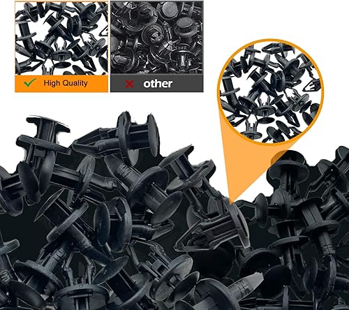 Miniatura 5 de 20 unidades de parachoques para fascia y clips de retención tipo presión de aire compatibles con GMC GM Cadillac Chevrolet Ford 11589292, negro