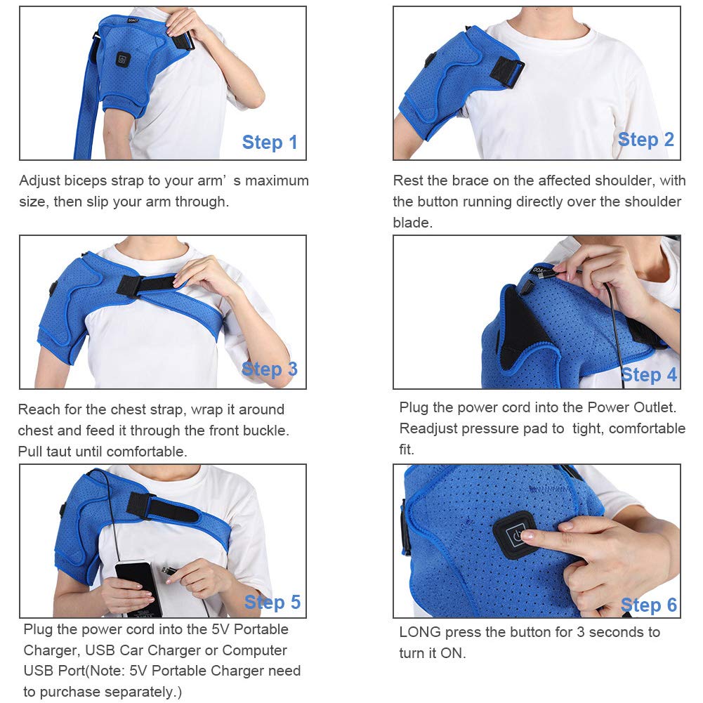 DOACT Shoulder Pad Shoulder Wrap Brace for Shoulder, Shoulder Support Fits Men and Women, Shoulder Brace Suit Both of Left or Right Shoulder(M)