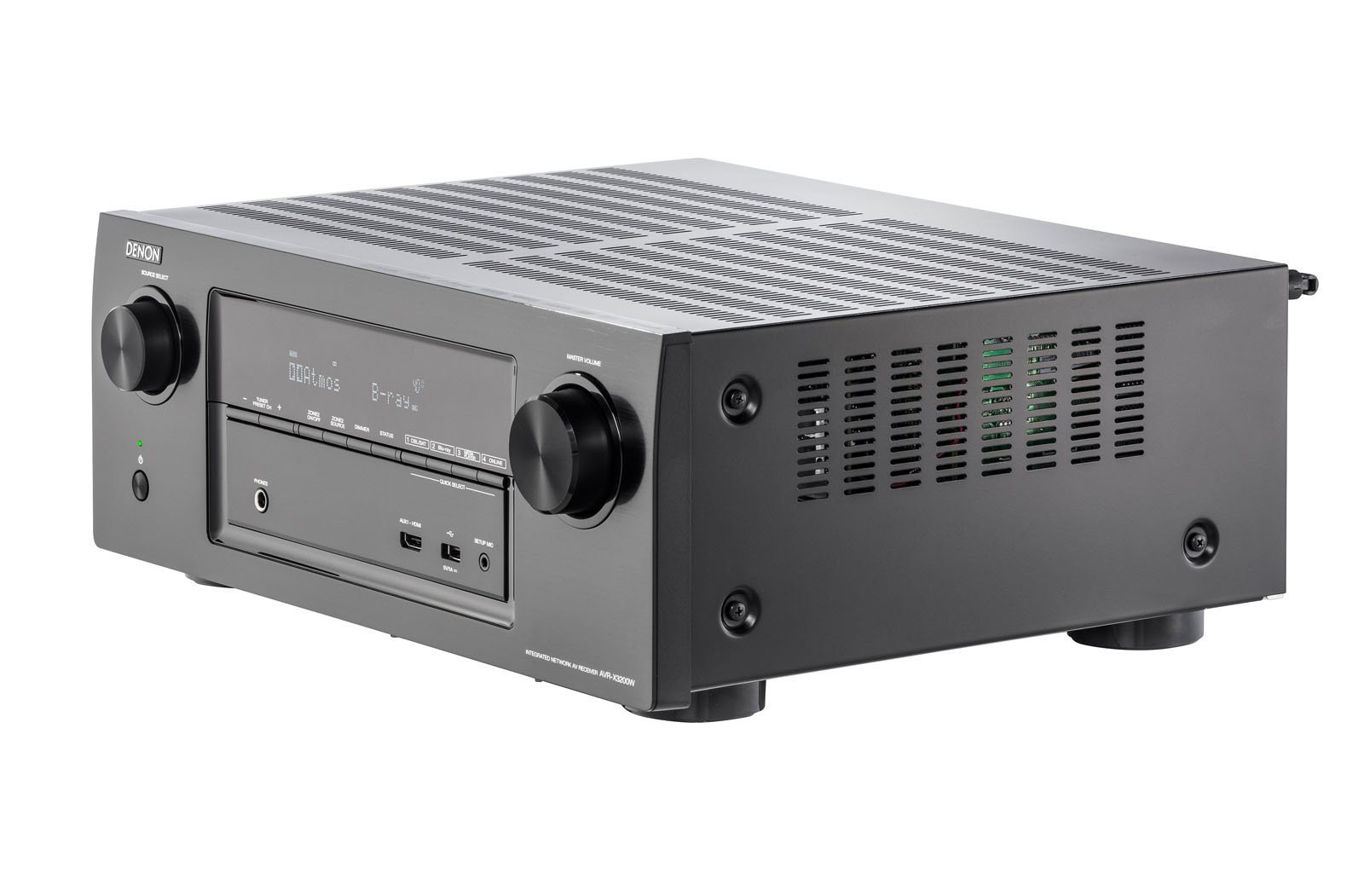 Denon AVR-X3200W Sintoamplificatore ad alta Potenza, Microfono di Taratura con Telecomando e Cavalletto per Microfono, Nero