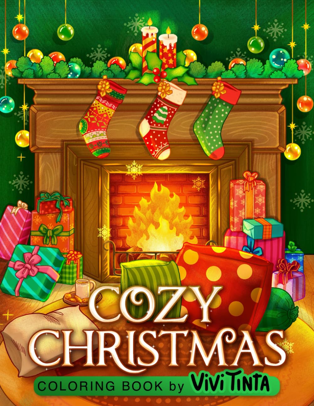 Cozy Christmas: Coloring Book with Winter Holiday and Festive Scenes for Stress Relief