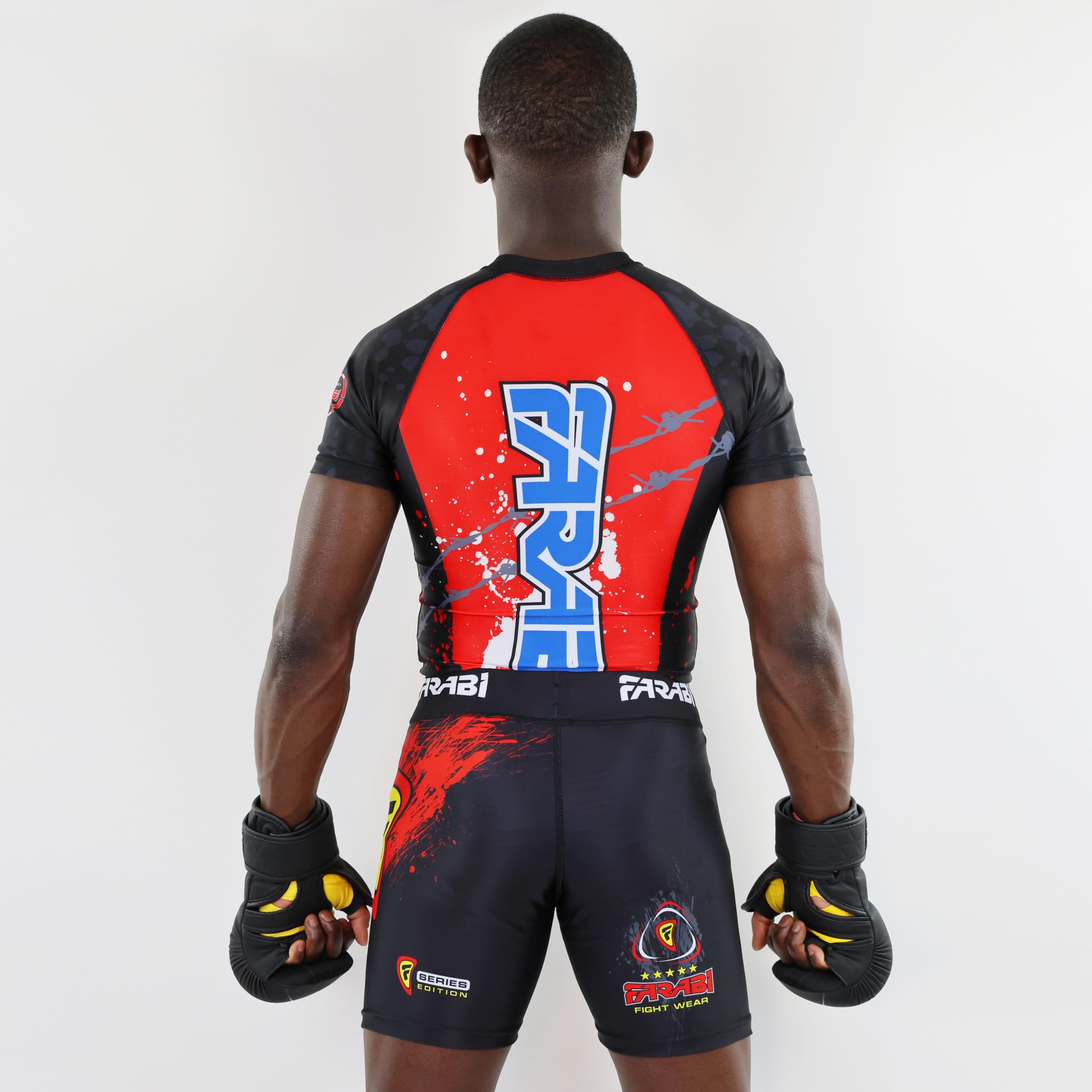 Farabi Sports Compressione Pantaloncini Vale Tudo,Pantaloncini MMA Compressione, Arti Marziali, Grappling, Pantaloncini Kick Boxing e Compressione Pantaloncini da Corsa Uomo