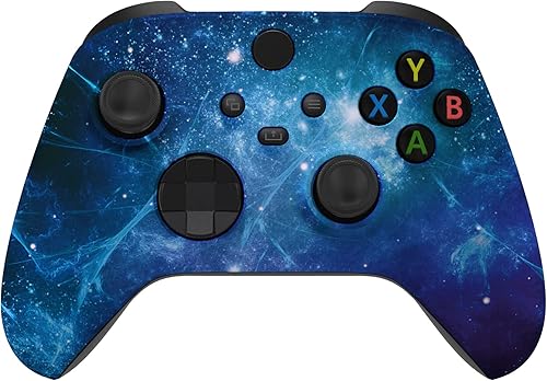 eXtremeRate Custom Shell for Xbox Series X & S Controller, Blue Nebula Replacement Cover Front Housing Cover for Xbox Core Controller Wireless