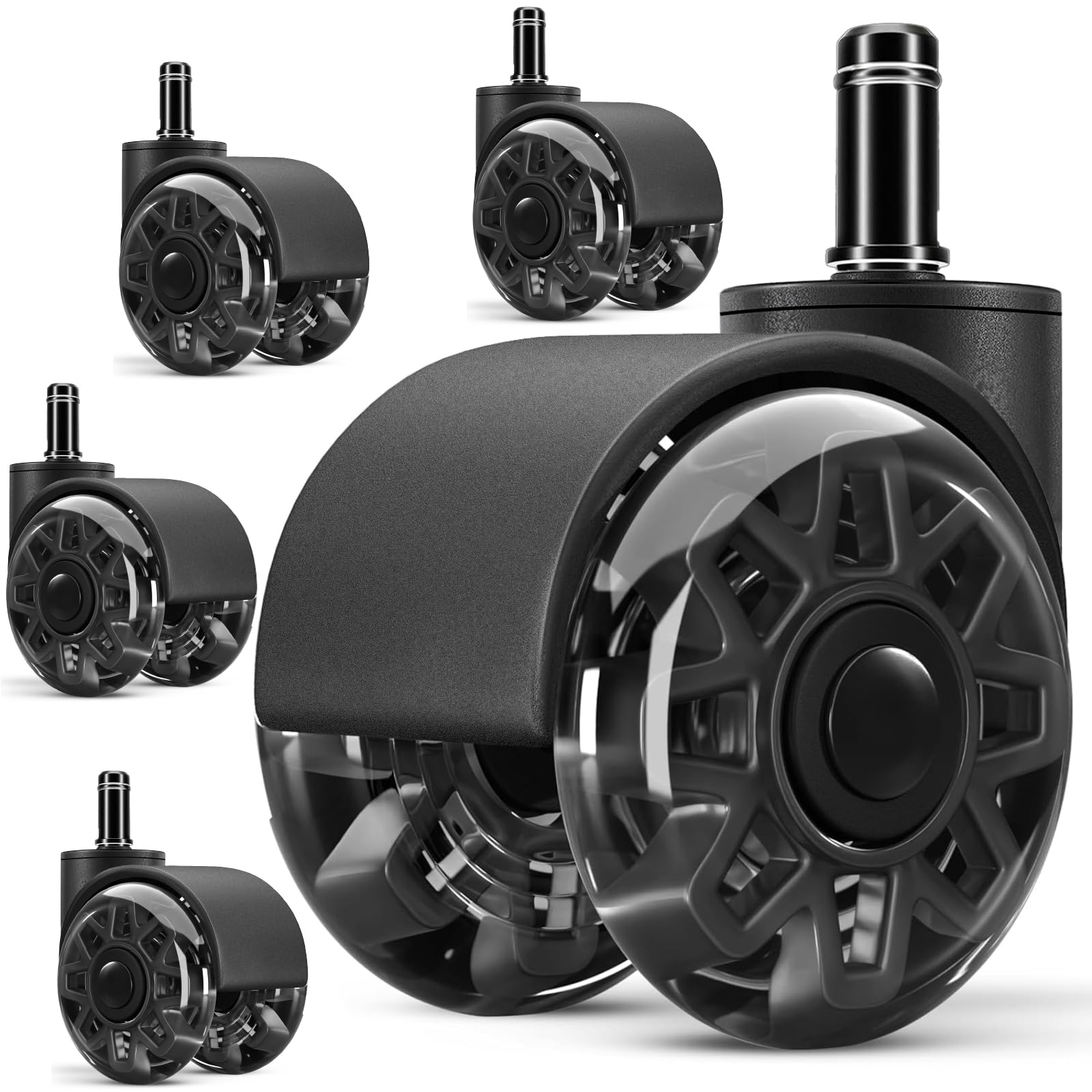 Huracan 5PCS Roulette Chaise Bureau 11x22mm, Roulettes Fauteuil Gaming