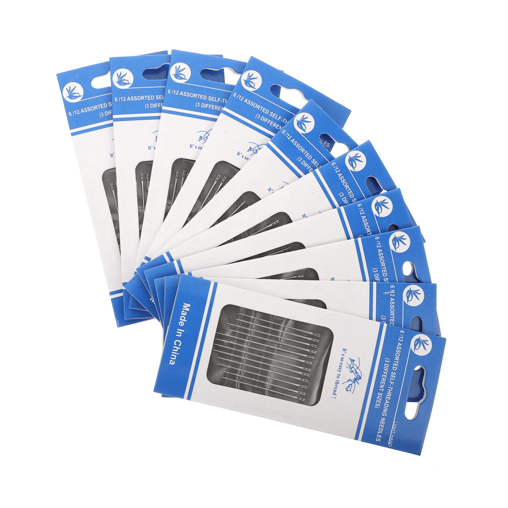 IWOWHERO Embroidery Needle Set Pcs Blind Eye Needles Easy to Go Through for Hand Sewing Quilting Darning