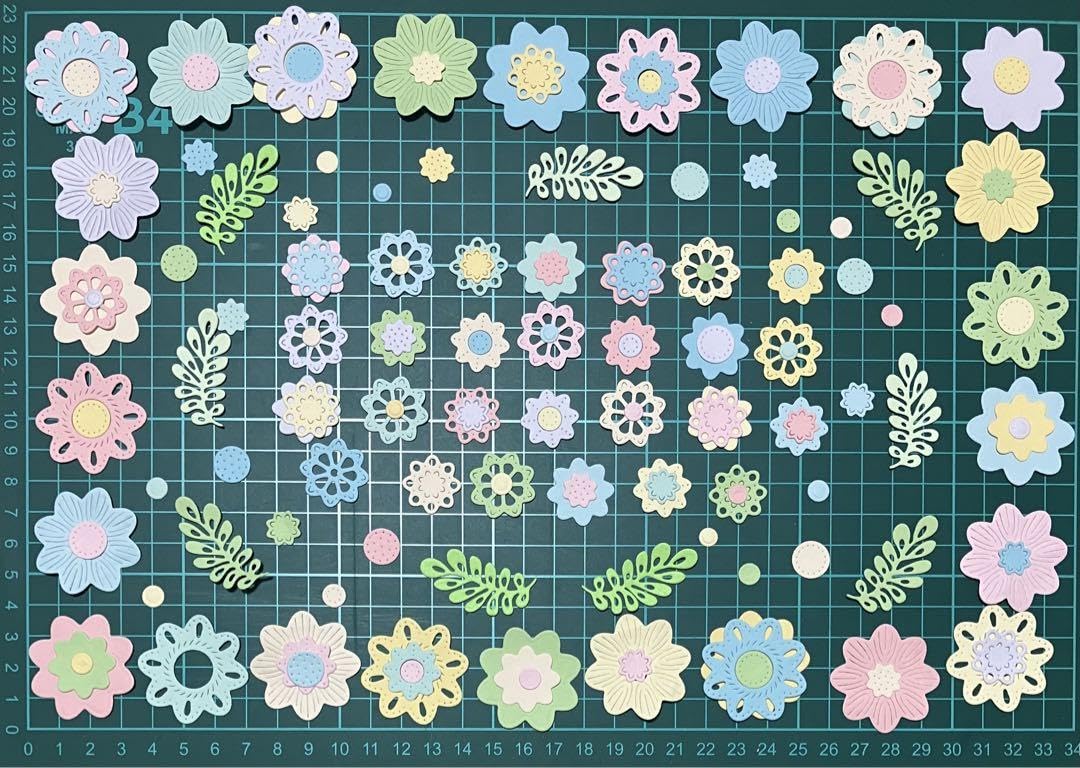 Amazon.co.jp: ダイカット クラフトパンチ フラワー リーフ セット 花