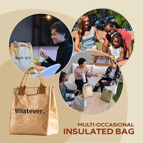 Miniatura 14 de VonNova Lonchera aislada para mujer con aislamiento térmico de alta calidad de 0.157 in, bonita bolsa de almuerzo grande de 7 litros para oficina