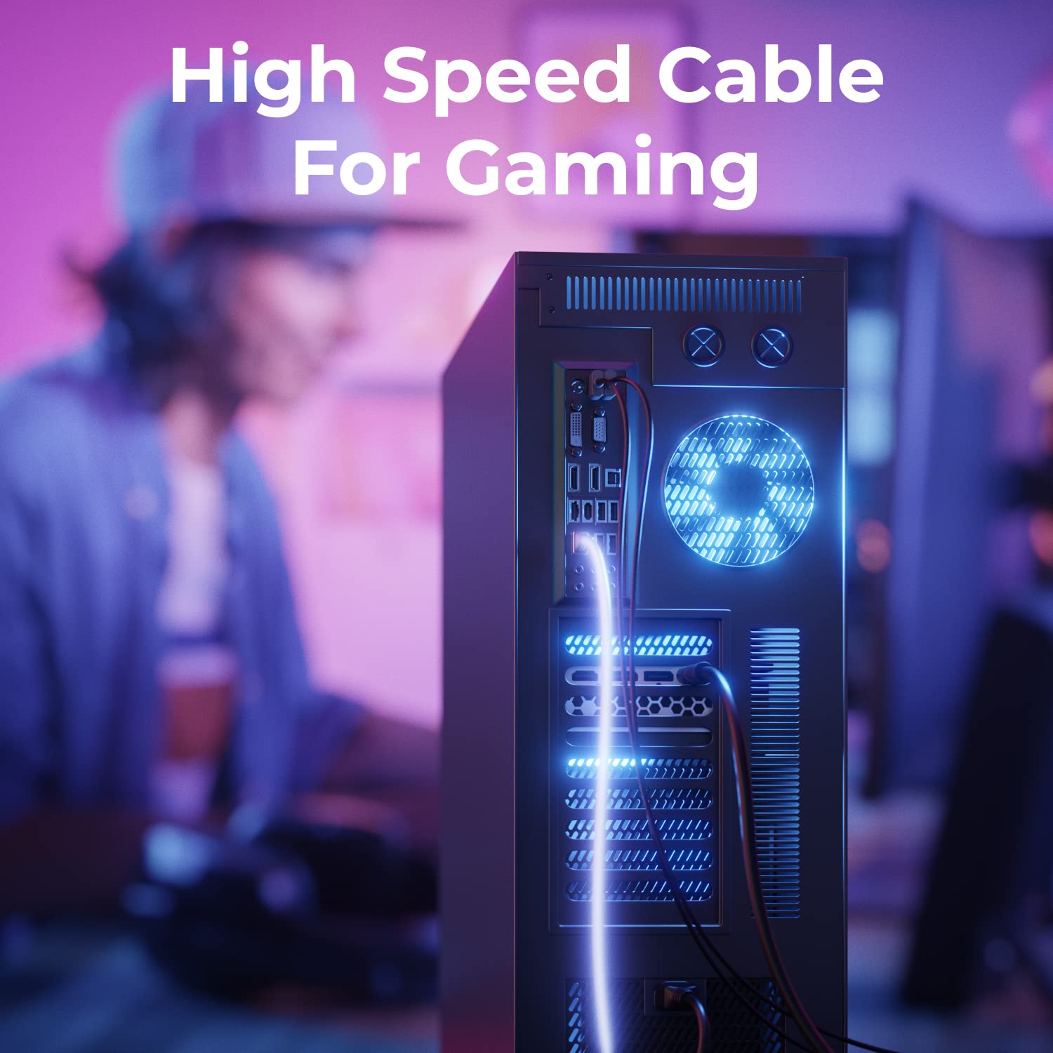 deleyCON 1m Kabel LAN Cat7 - Kabel Sieciowy z Miedzianymi żyłami i Nylonową Powłoką - AWG27, 600 MHz, 10 Gbit/s, S-FTP (PIMF), Patchcord RJ45 Ethernet do Internetu/DSL/Routera - Czarny