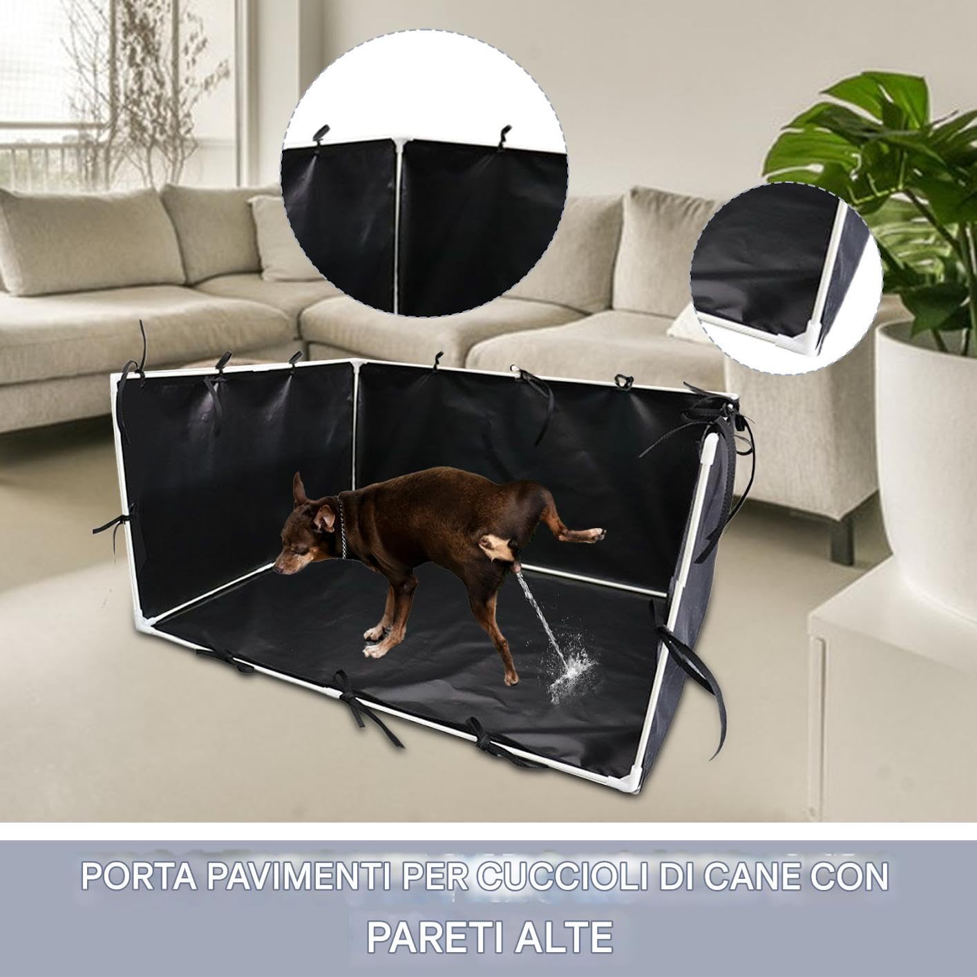 Porta del cuscinetto per i cani, supporto per cani Paesatore di | Porta del cucciolo di pea con pareti alte per bulldog francese di medio -medio