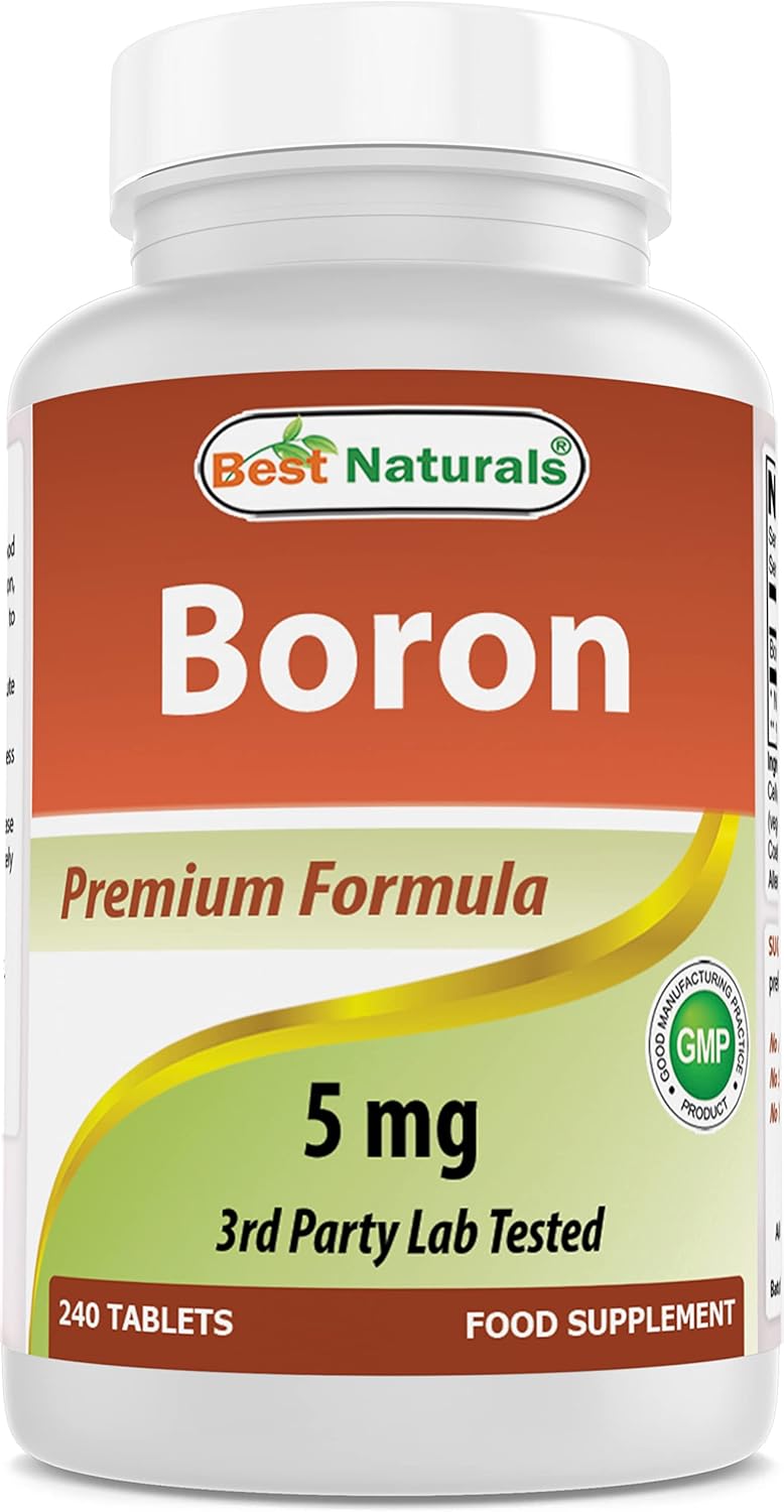 Best Naturals Boron Supplements 5 mg 240 Tablets (240 Count (Pack of 1