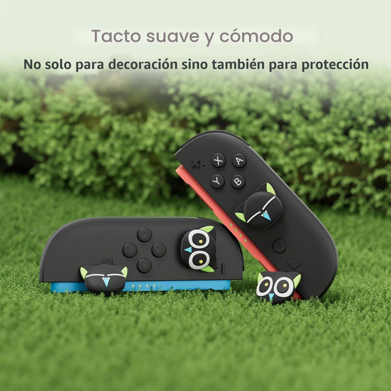 GeekShare Tapones de agarre para pulgar compatibles con Switch 2, tapas de silicona para el pulgar para Switch 2025, 4 piezas, la serie HEI