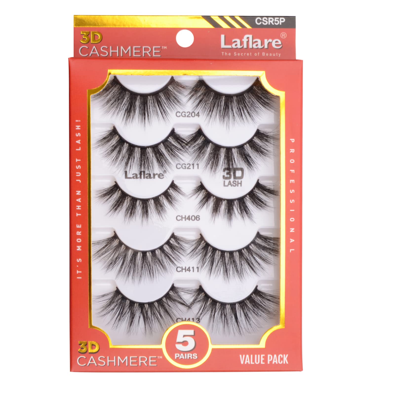 Amazon.com : Laflare 5 Pairs Mixed 3D Cashmere Silk Eyelashes 3D  Multi-layered Effect Reusable Eyelashes 5 Styles Natural False Eyelashes  For Makeup (CAT 5PR) : Beauty & Personal Care
