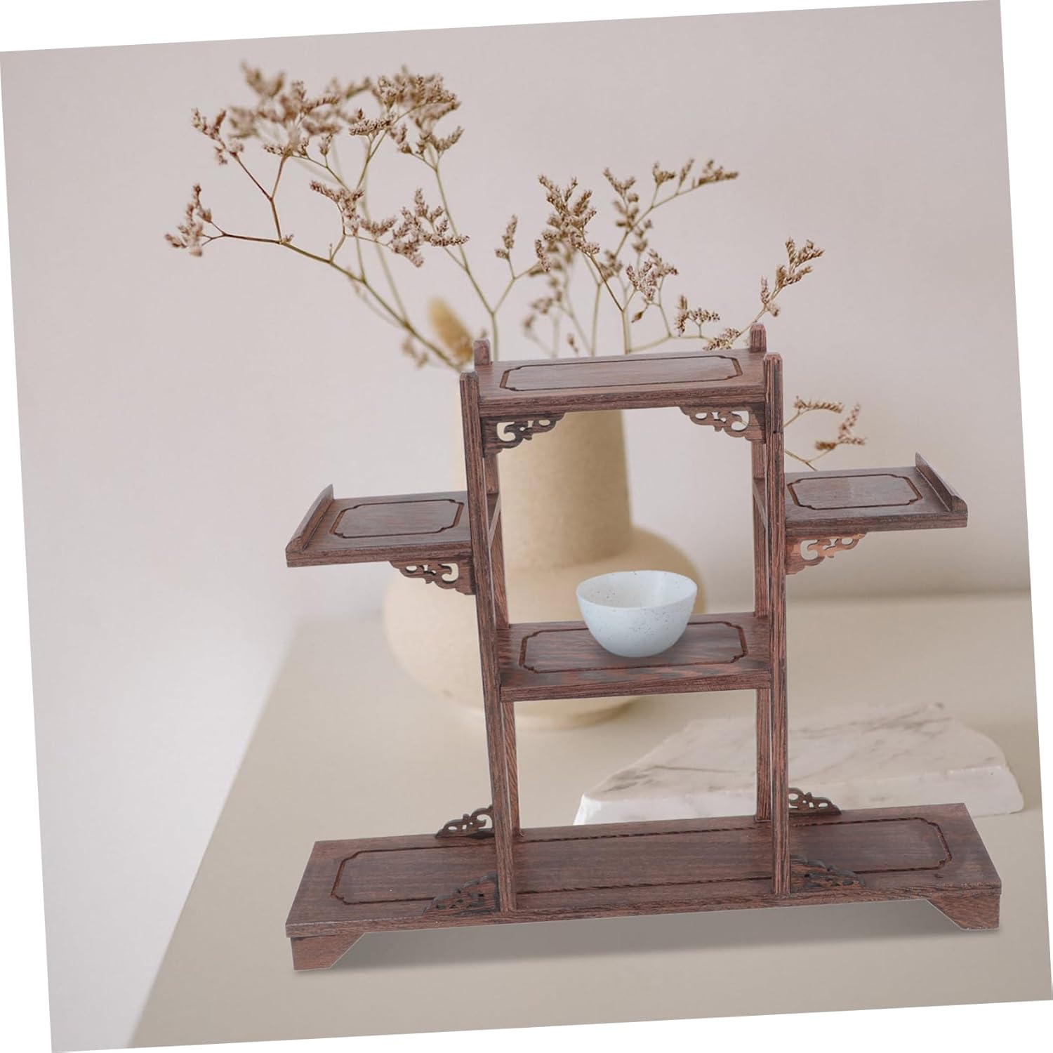Sturdy Wood Display Stand Antique Storage Shelf Vintage Decor Wooden Craft Easel Stand Eclectic Decor