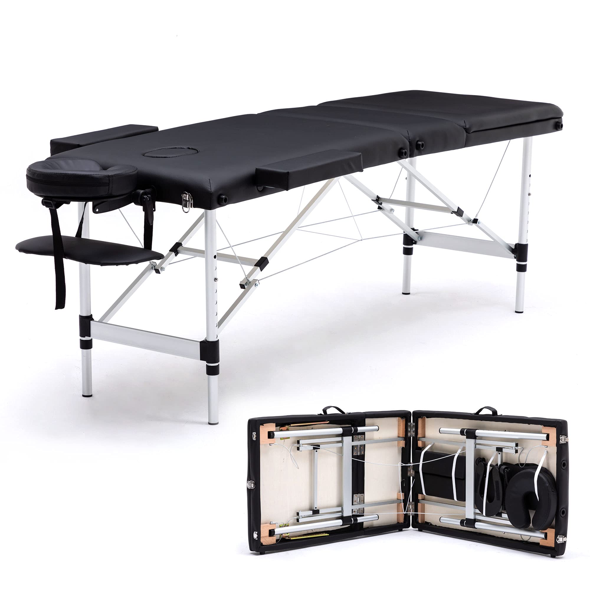 Buy MIERES Table Portable 73 Inch Aluminium Massage 3 Folding