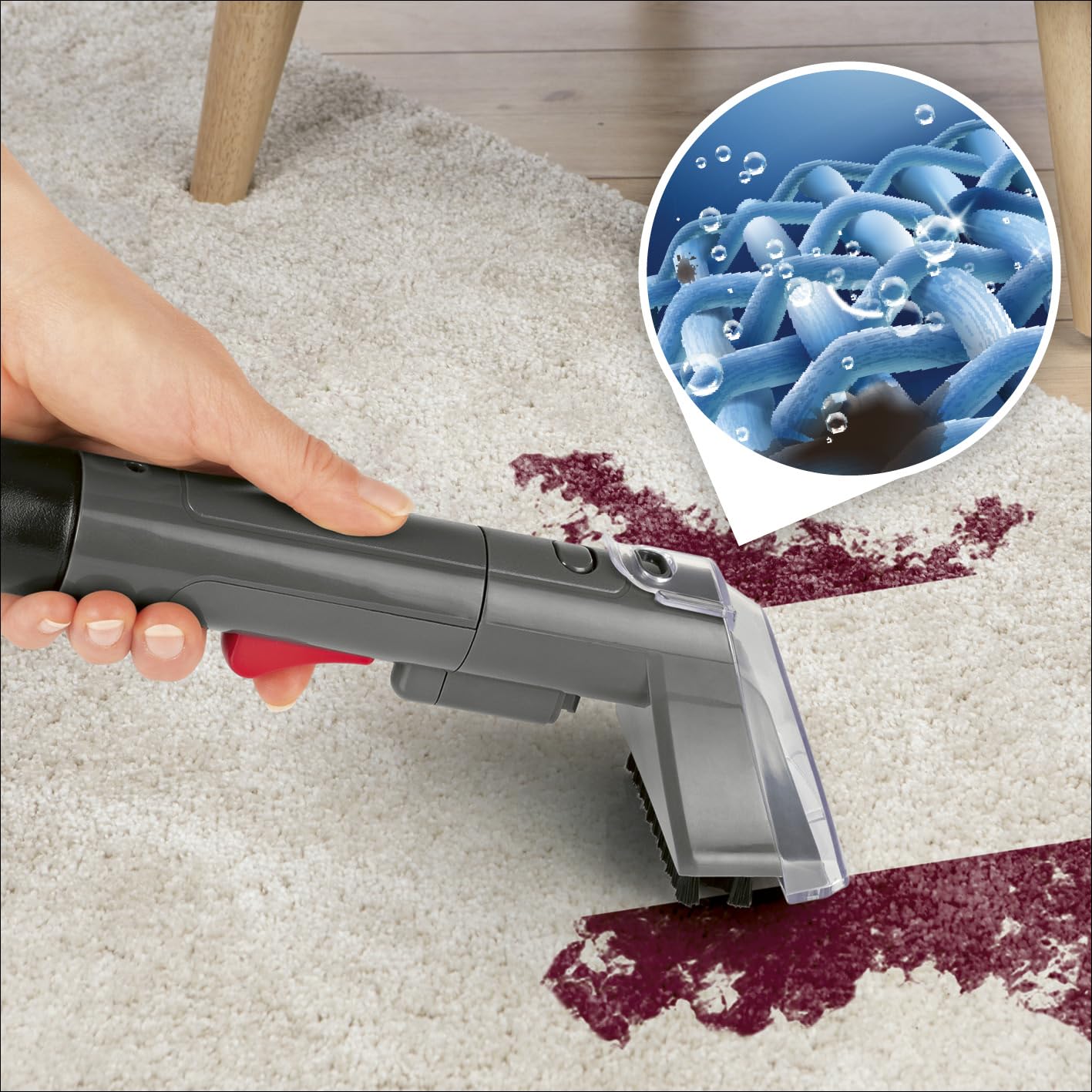 CLEANmaxx Nettoyant pour tapis et tissus d'ameublement compact plus | Aspirateur de lavage inclus EASYmaxx Nettoyeur de tapis | Aspirateur humide et nettoyant pour aspirateur de lavage, adapté pour