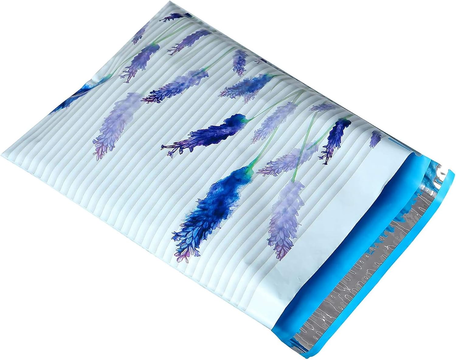 10x13 Inch Self Sealing Package, 100 PCS Poly Mailers Bags Shipping Envelopes Boutique Custom Bags Purple Lavender Designe with Self-Adhesive, Waterproof and Tear proof Postal Bags for Small Business