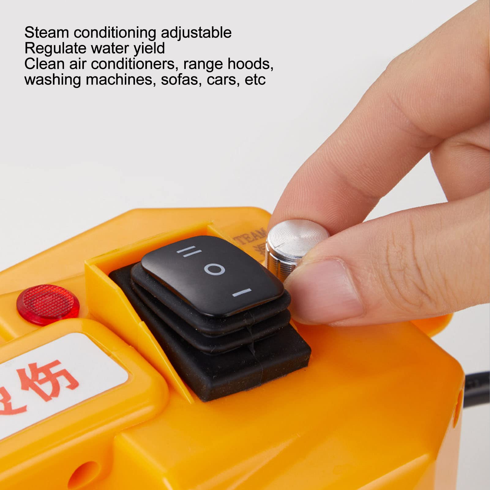 Steam Cleaner, Portable High Temperature Multi Steam Machine Dry and Wet Functions Handheld Steam Cleaner for Air Conditioner, Range Hood, Car Detailing (1700W US Plug
