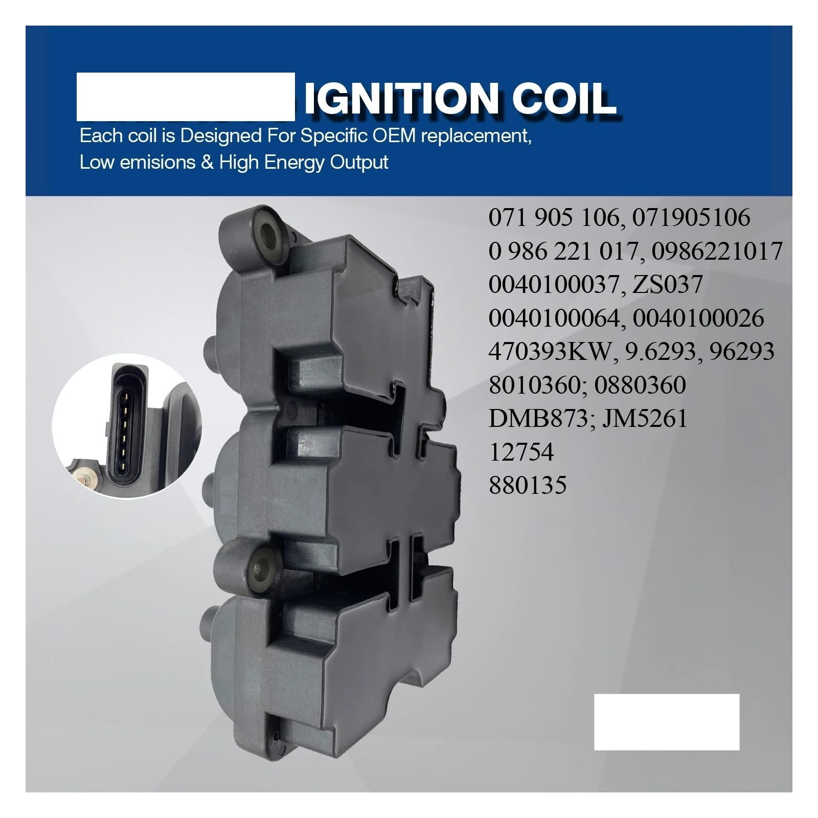 二 071905106 0986221017 カーイグニッションコイル、対応SEAT、対応VW