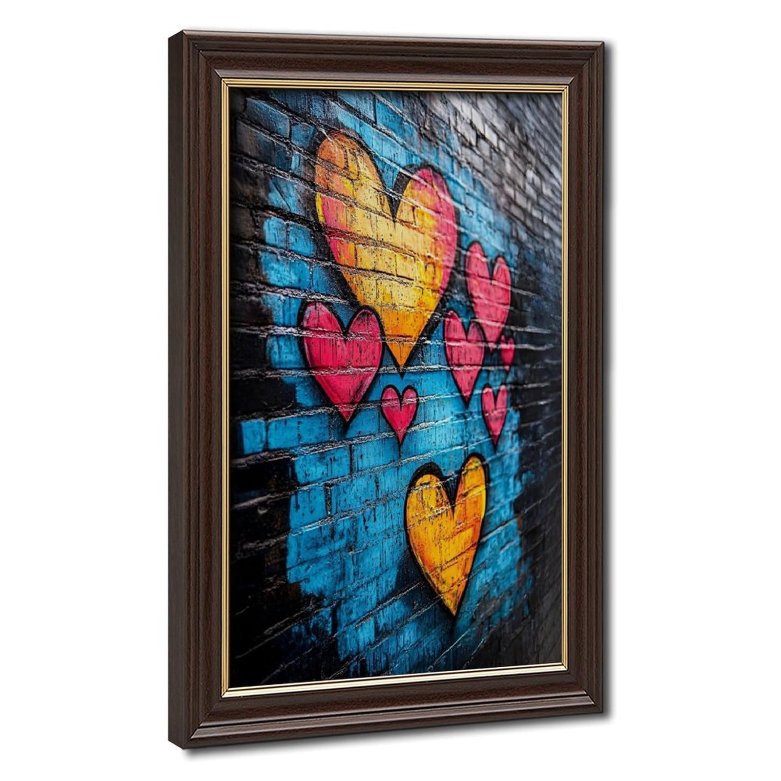 Bareronor Hearts Graffiti Canvas Poster for Dorm Room Decor Gift