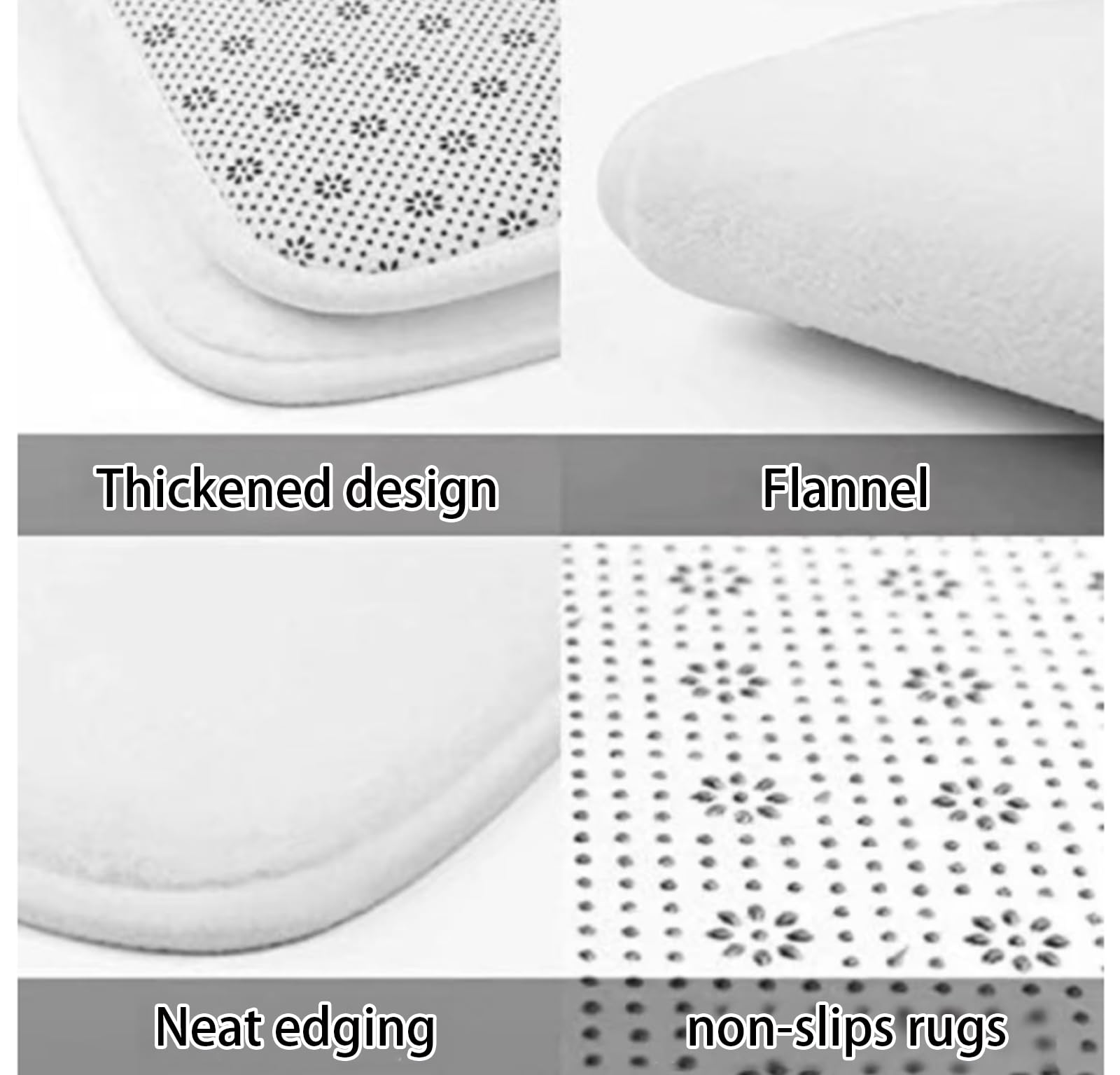 Badematten & Badteppiche Set 4 Teilig Badezimmerteppich Waschbar Badematte rutschfest,Wc Vorleger Mit Ausschnitt Badematte Und Duschvorhang,Badvorleger Toilette Teppich 50×80Cm Grauer Marmor