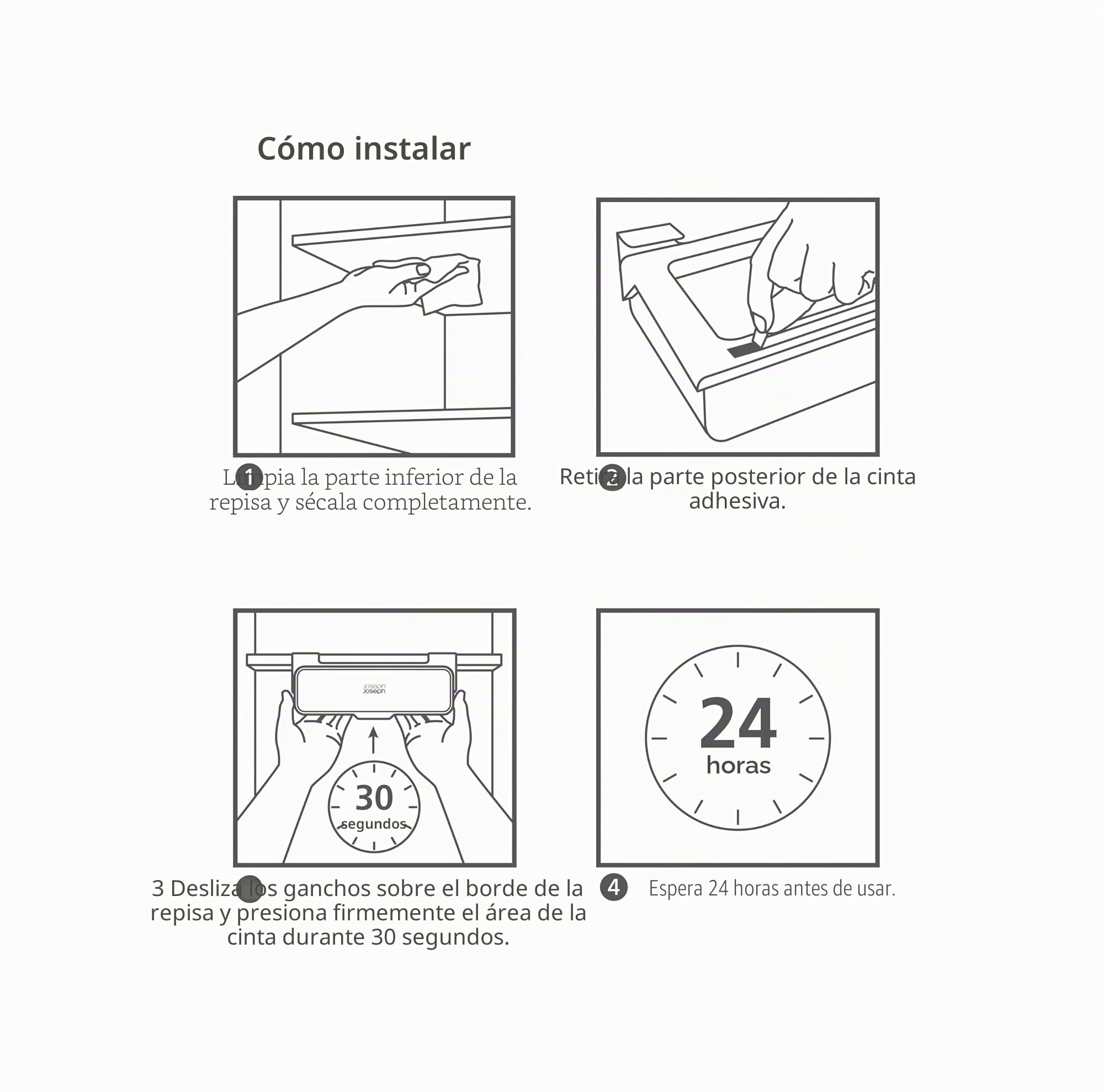 Joseph Joseph CupboardStore Organizador de Almacenamiento Bajo Estante para Cocina, Ahorra Espacio