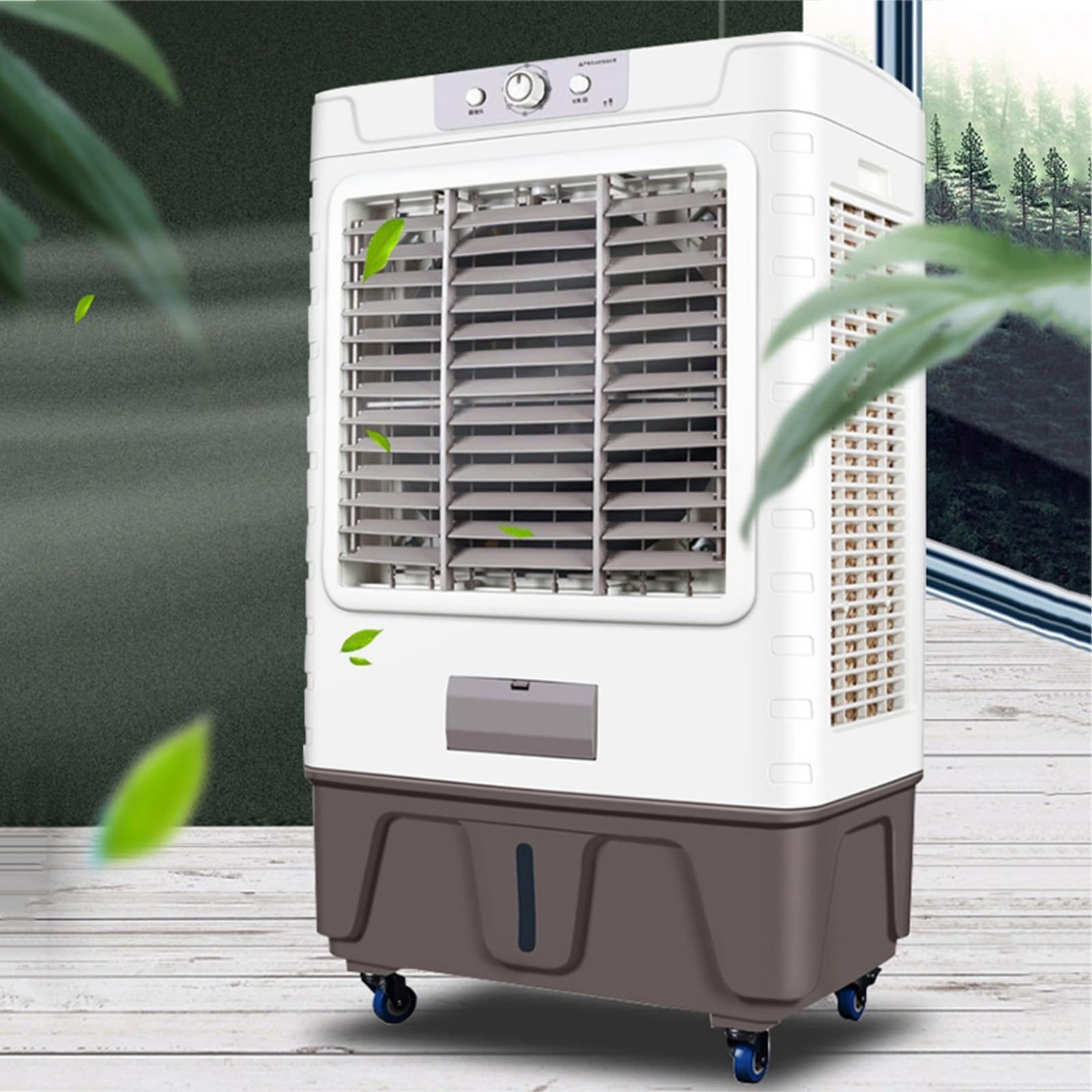 GTHTUHFD Portable Evaporative Air Cooler Fan, 3-Speed & 70L Tank, Energy-Efficient Cooling For Indoor, Outdoor, Garage