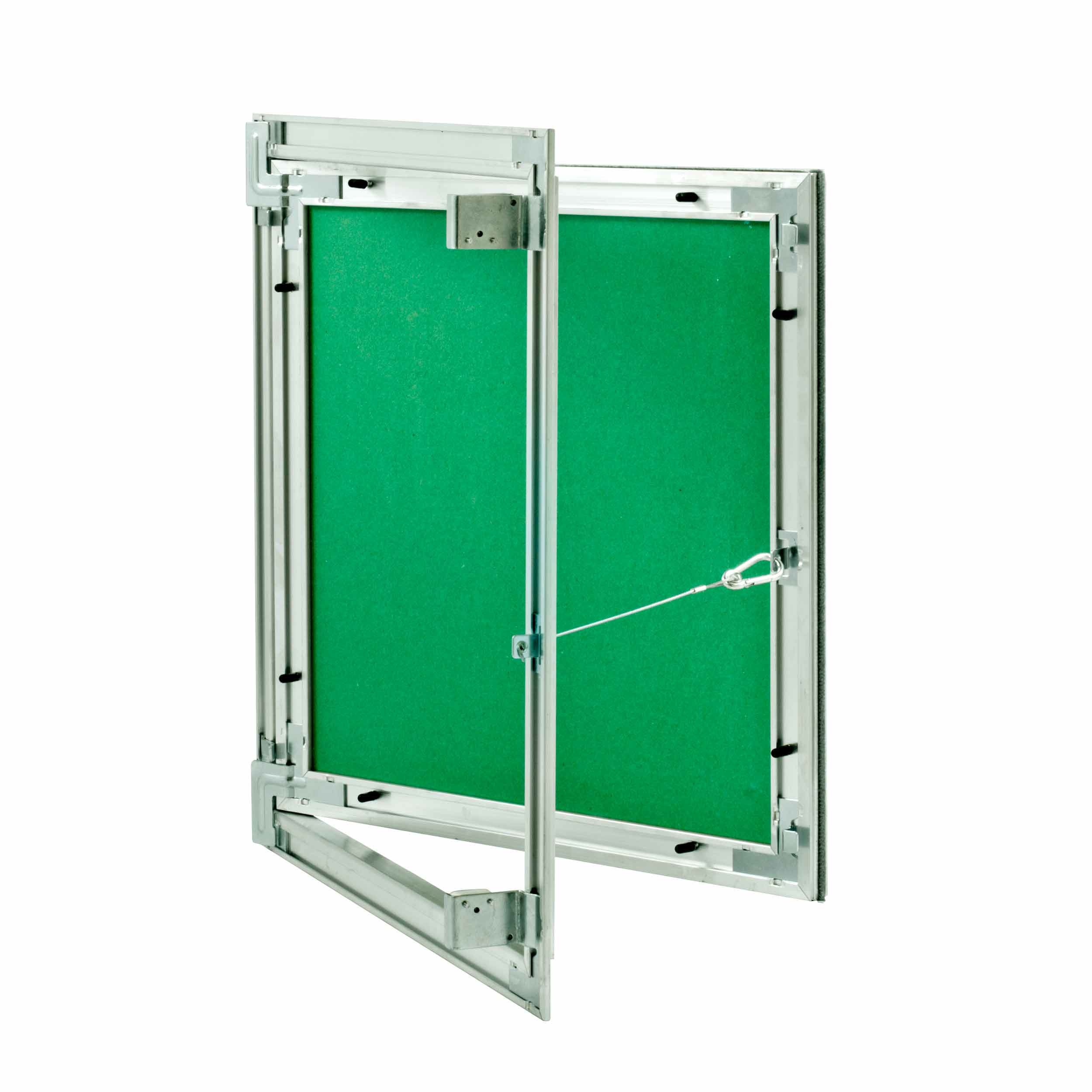 Revisionsklappe Trockenbau 600 x 600 mm – Revisionstür - Wartungsklappe mit 12,5 mm imprägnierter GK-Einlage und Druckverschluss – aus korrosionsbeständigem Aluminium – befliesbar – MW multi werkzeug