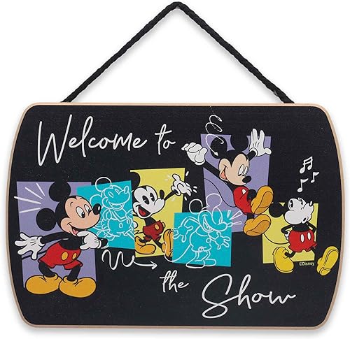 Vista 7 de Disney Mickey Mouse y Minnie Movie Ticket - Decoración de pared de madera para colgar - Divertido letrero de Mickey Mouse con temática de película