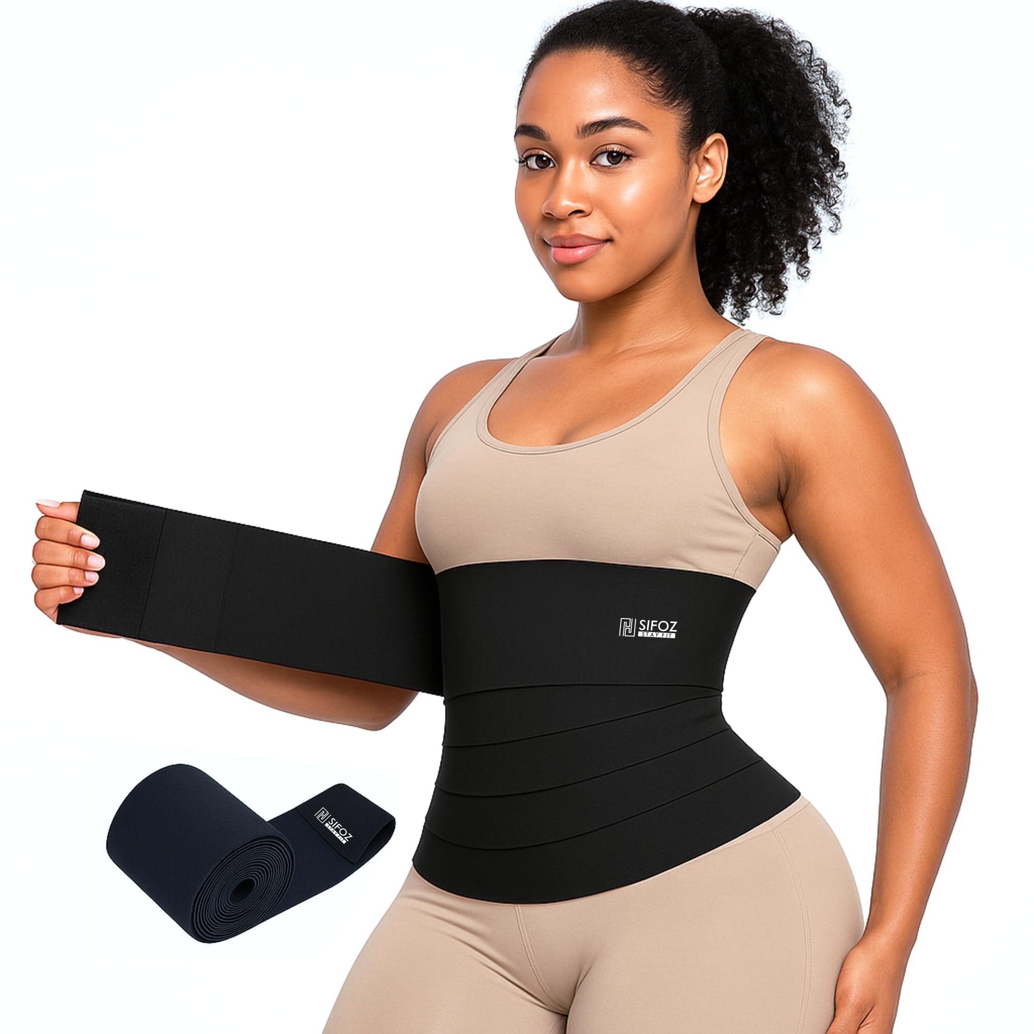 Sifoz Free Size Slim Belt For Women Belly Fat Elastic Waist Shaper For Weight and Flat Belly Tummy Reduction Belt For After Delivery Slimming Tummy Fat Waist Shape Wear And Hips Trainer Slim Stomach