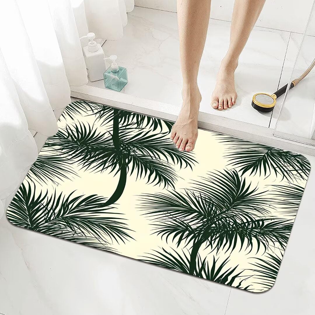 Badematte Rutschfester 90x150cm, Super Absorbierende Badezimmerteppich, Schnelltrocknende Badteppich Badvorleger Rutschfest Waschbar Teppiche Badezimmer, Duschvorleger Dünn Fußmatte Outside 5-759