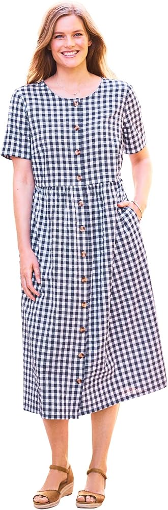 ワンピース RonHerman Checkered Seersucker Lap Dress RonHerman⭐︎Checkered Seersucker Lap Dress