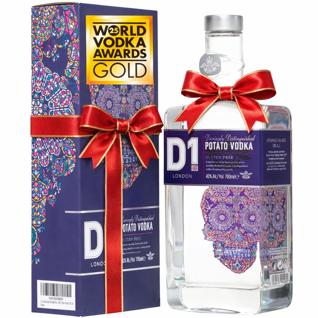 D1 London Spirits Vodka 70cl in Gift Box 40% ABV – World Awards 2025 Gold Winner – Smooth, Creamy Premium Vodka Gift Set for Women & Men