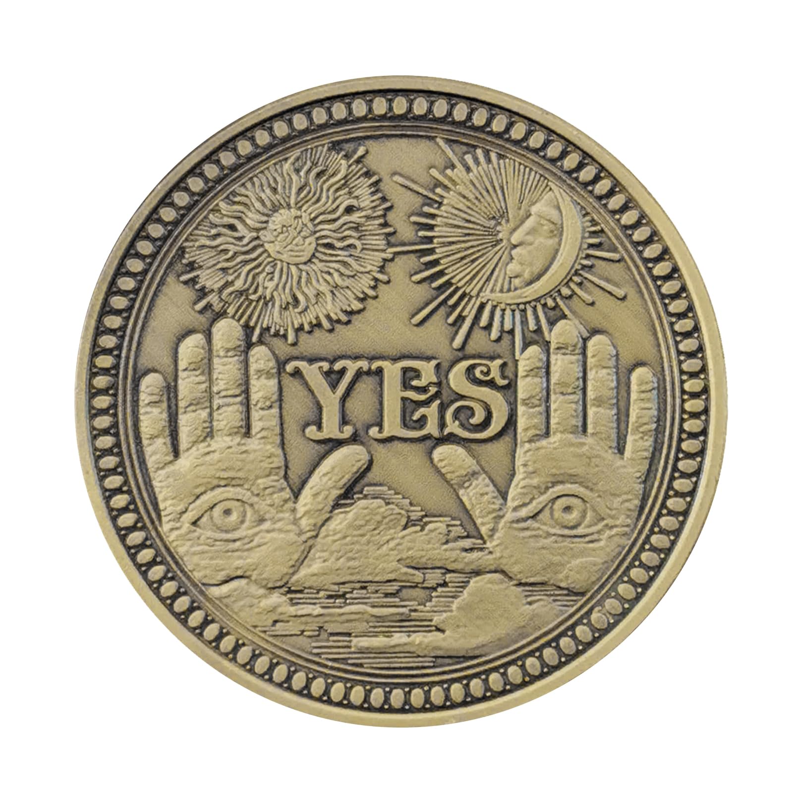 Moneta wyzwania tak/nie, metalowa plakietka pamiątkowa, brązowa odznaka decyzyjna (styl 2)