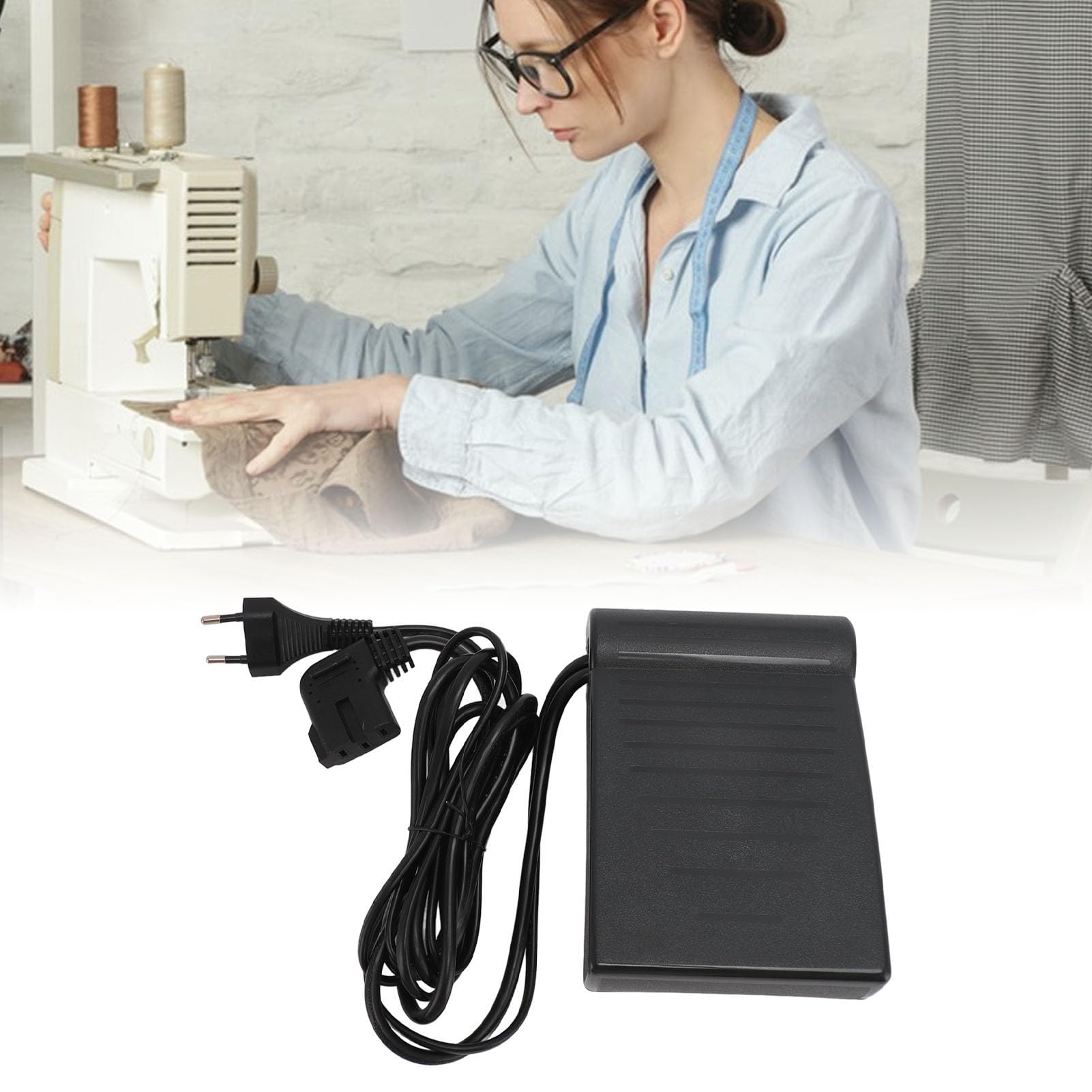 Pedal de Repuesto para Máquina de Coser 150, Material Plástico Resistente, Diseño Antideslizante para un Funcionamiento Seguro, Ideal para Entusiastas de la Costura, 6,10 X 4,33 X 2,95