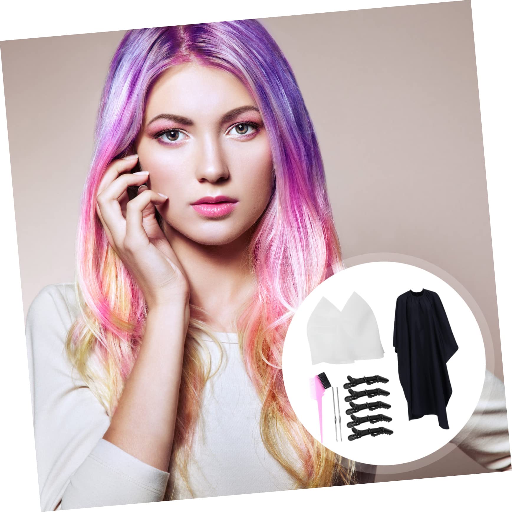 11 Stück Haarfärbe mit Silikonhaube und Kunststoffhaarklammern Einfach zu Bedienen für Selbstgemacht Haarfärben zu Hause oder Salon