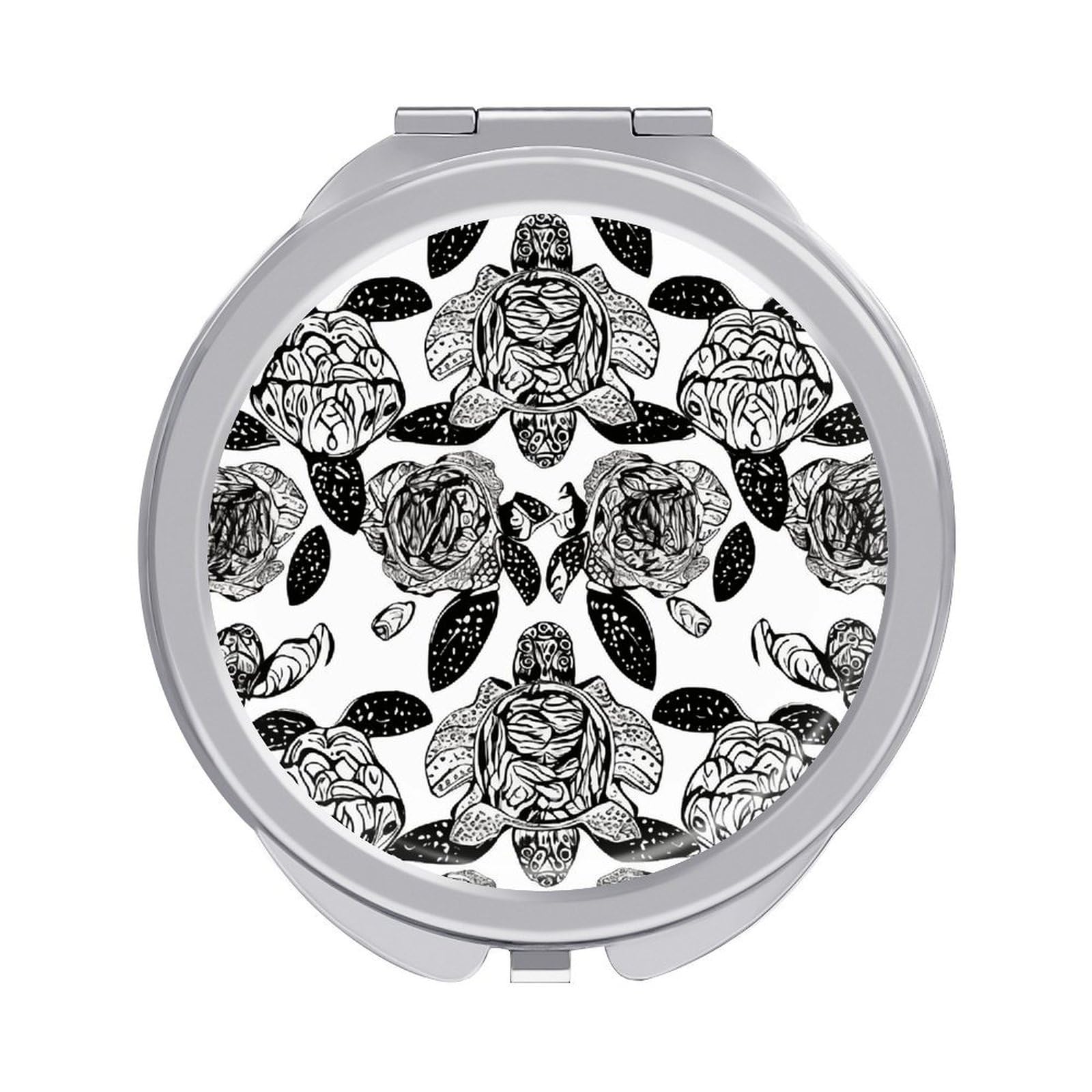 VstaDank Animals Sea Turtles Compact Mirror for Purses Round Fashion Travel Makeup Mirror 2X /1x Magnifying Double Sides Mini Mirrors Portable Pocket Mirrors for Handbag Purse Women Gift
