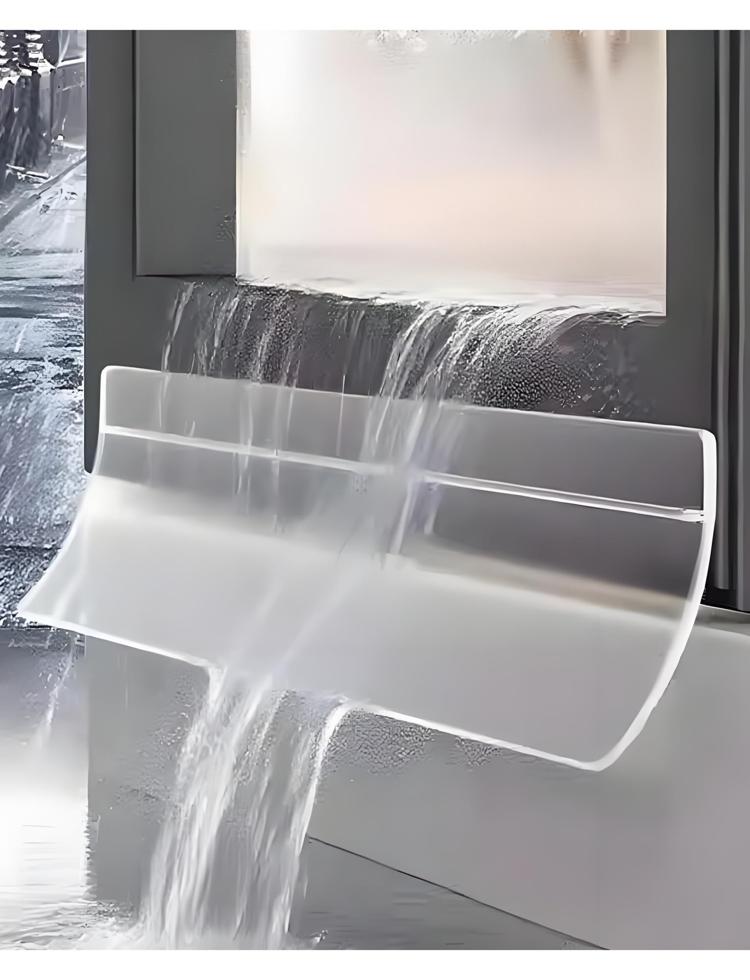 Genérico Deflectores de Lluvia de Goma para Ventanas, Protectores de Goteo de Goma Flexibles para Puertas Exteriores, bloqueadores de Agua para Ventanas, sellador de Borde de Goteo de Lluvia autoadhe