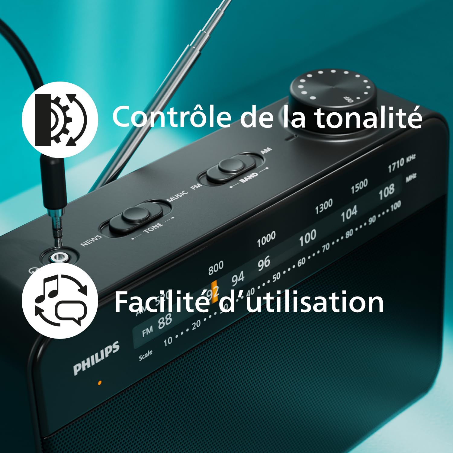 Philips TAR2509 Radio Portable FM/MW