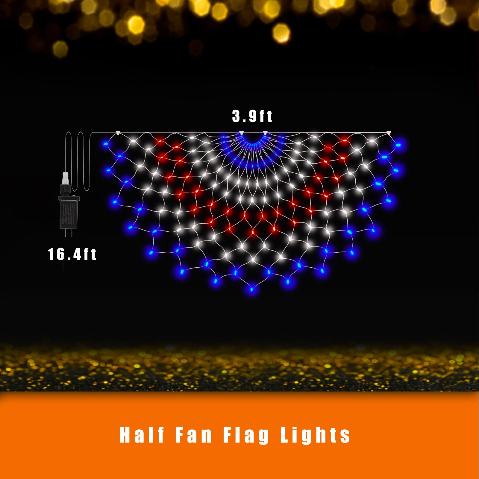 Leisure world 3 Pack 150 LED British Flag Banner Lights, Waterproof Patriotic Decoration for Festive Street Party, Garden - Image 4