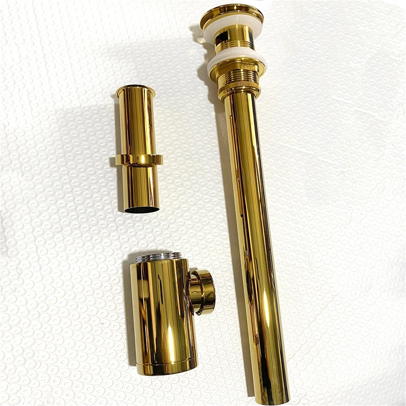 Sifone Lavabo Bagno Prolunga for tubo di scarico da 300 cm, sifone for bottiglia d'oro, for lavandino del bagno, pop-up for lavabo, allungabile