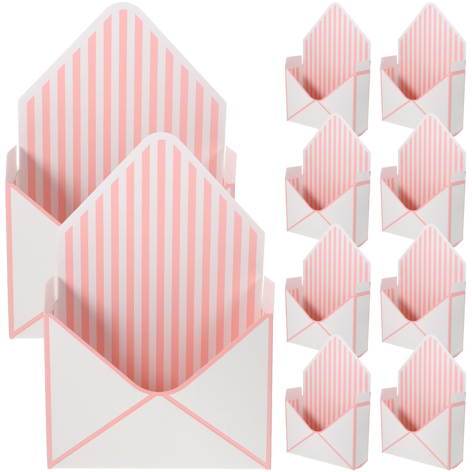 Artibetter 10 Stück Elegante Umschlagförmige Geschenk Verpackungsbox aus Papier in Rosa Praktische und Berührungsempfindliche Blumenverpackung für Weihnachten und Geburtstage