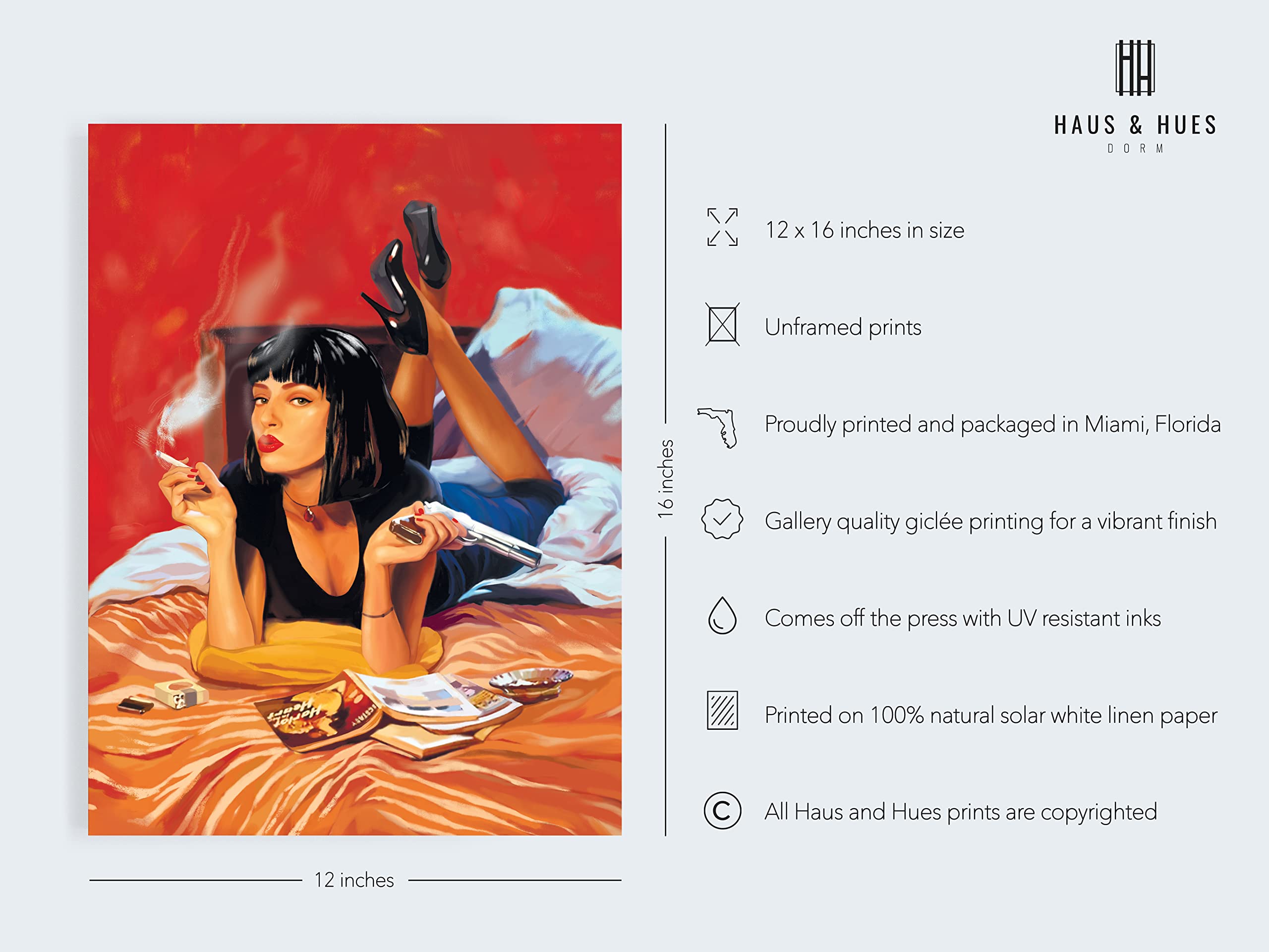 Pulp Fiction Posters for Room Aesthetic 90s by Haus and Hues Movie