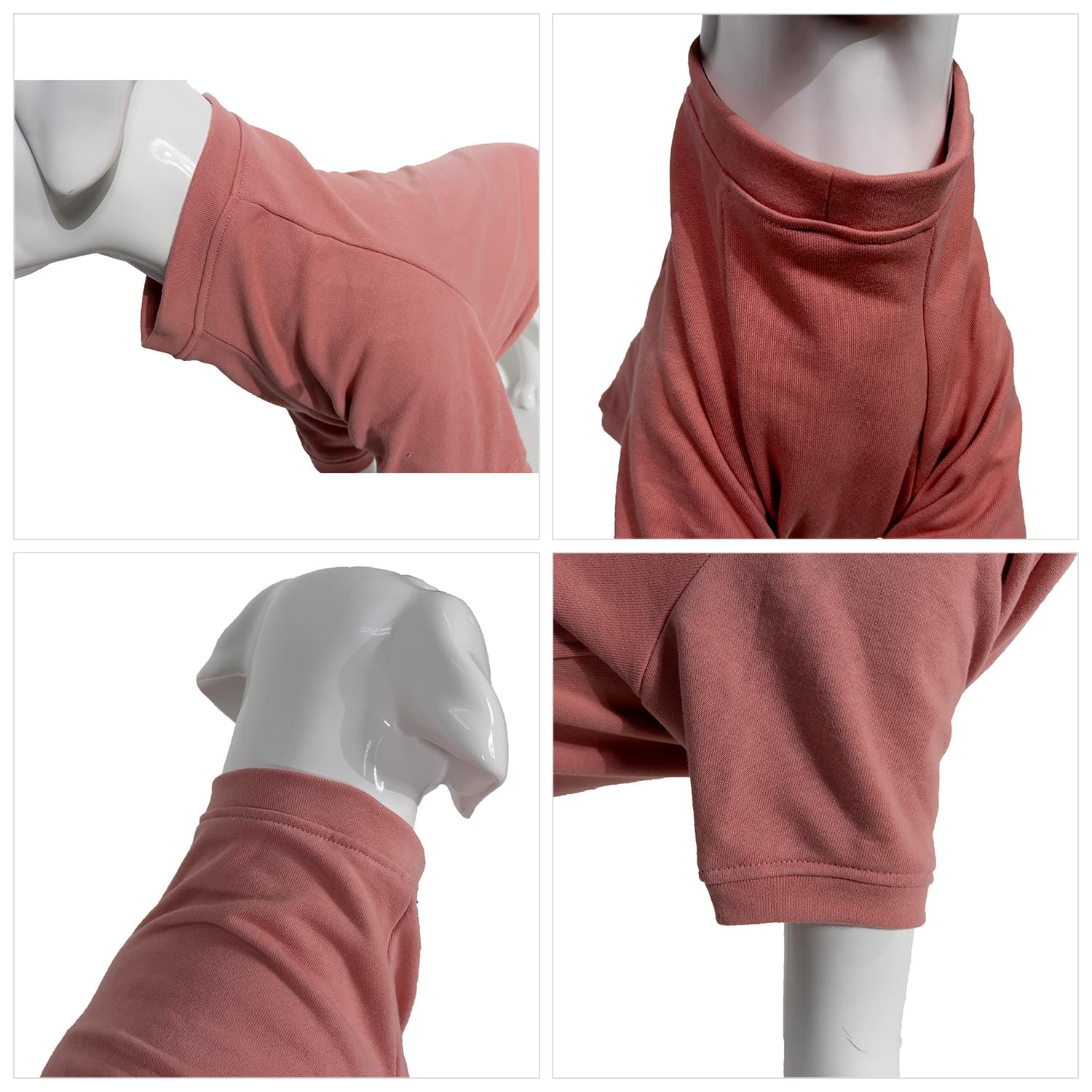 Lovelonglong Dog Pullover Sweatshirt Autumn Winter Cold Weather Dog T-Shirts for Small Medium Large Size Dogs Golden Retriever Clothes Lotus Pink XXXXL - Image 4